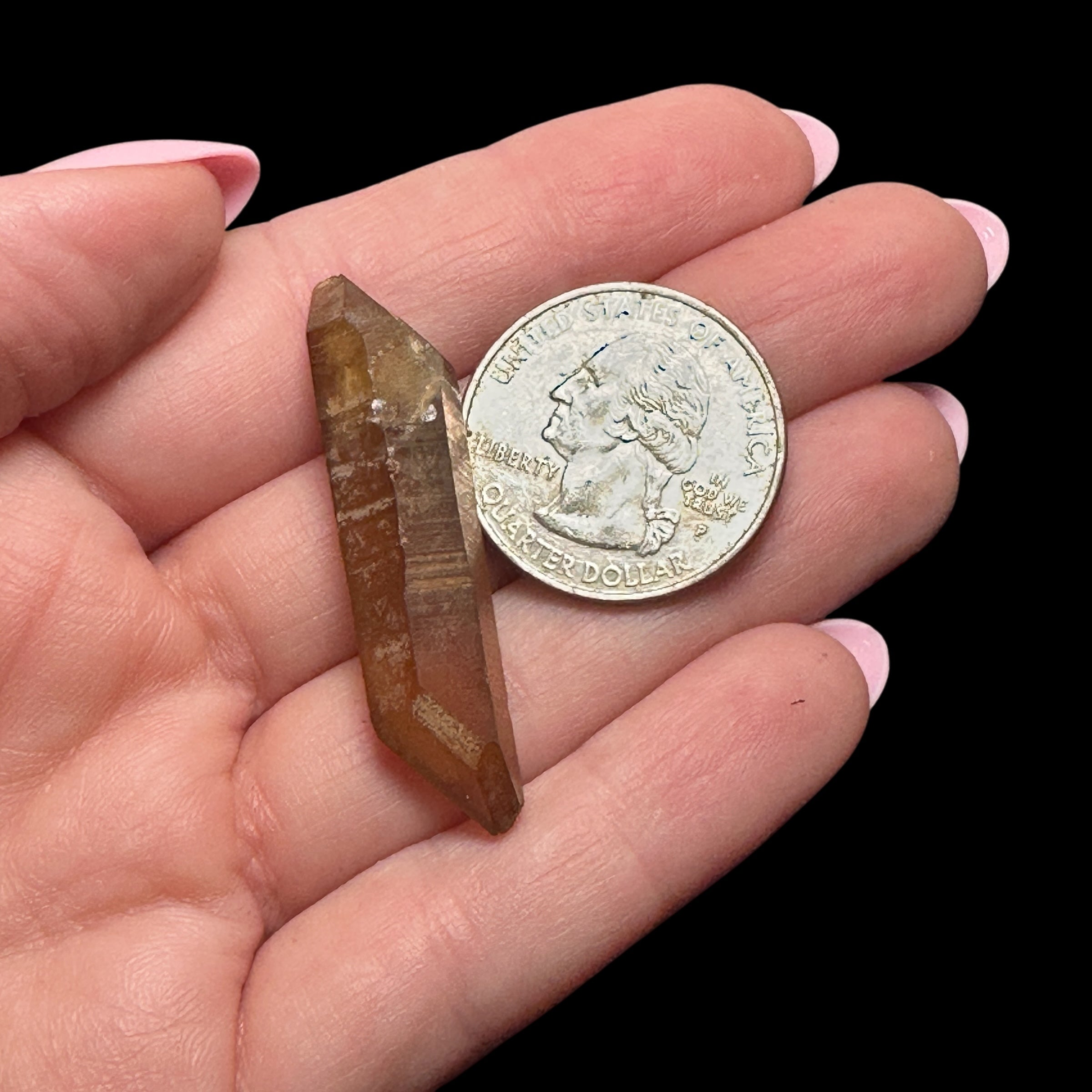 Natural Double Terminated Citrine Point | Stock A