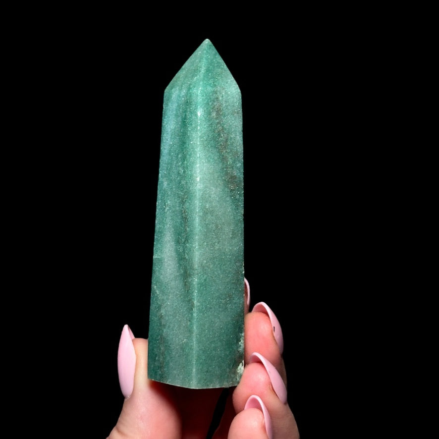 Green Aventurine Tower for Prosperity, Growth, & Emotional Balance