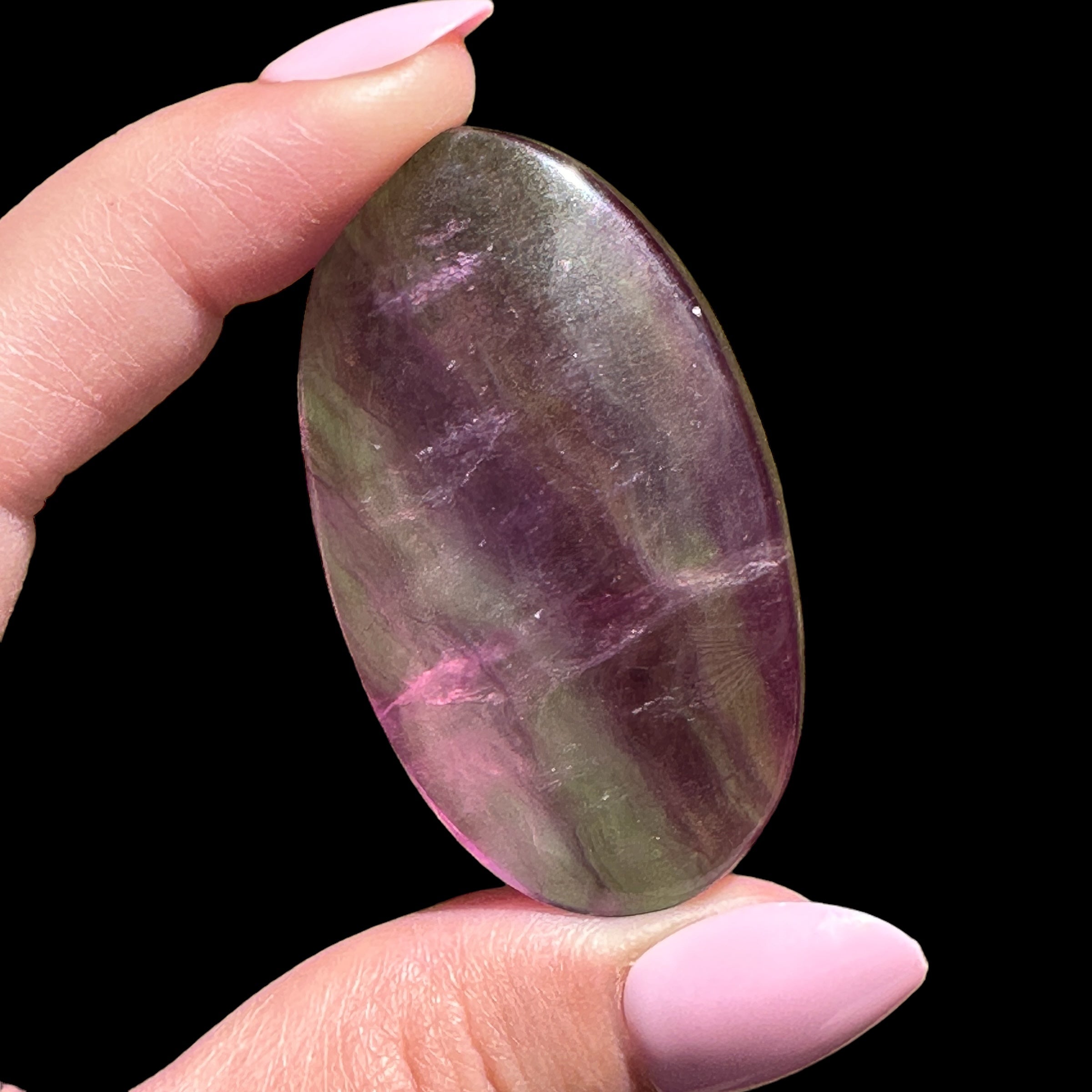 Candy Fluorite Palm Stone for Wisdom and Clear Thinking | Stock B