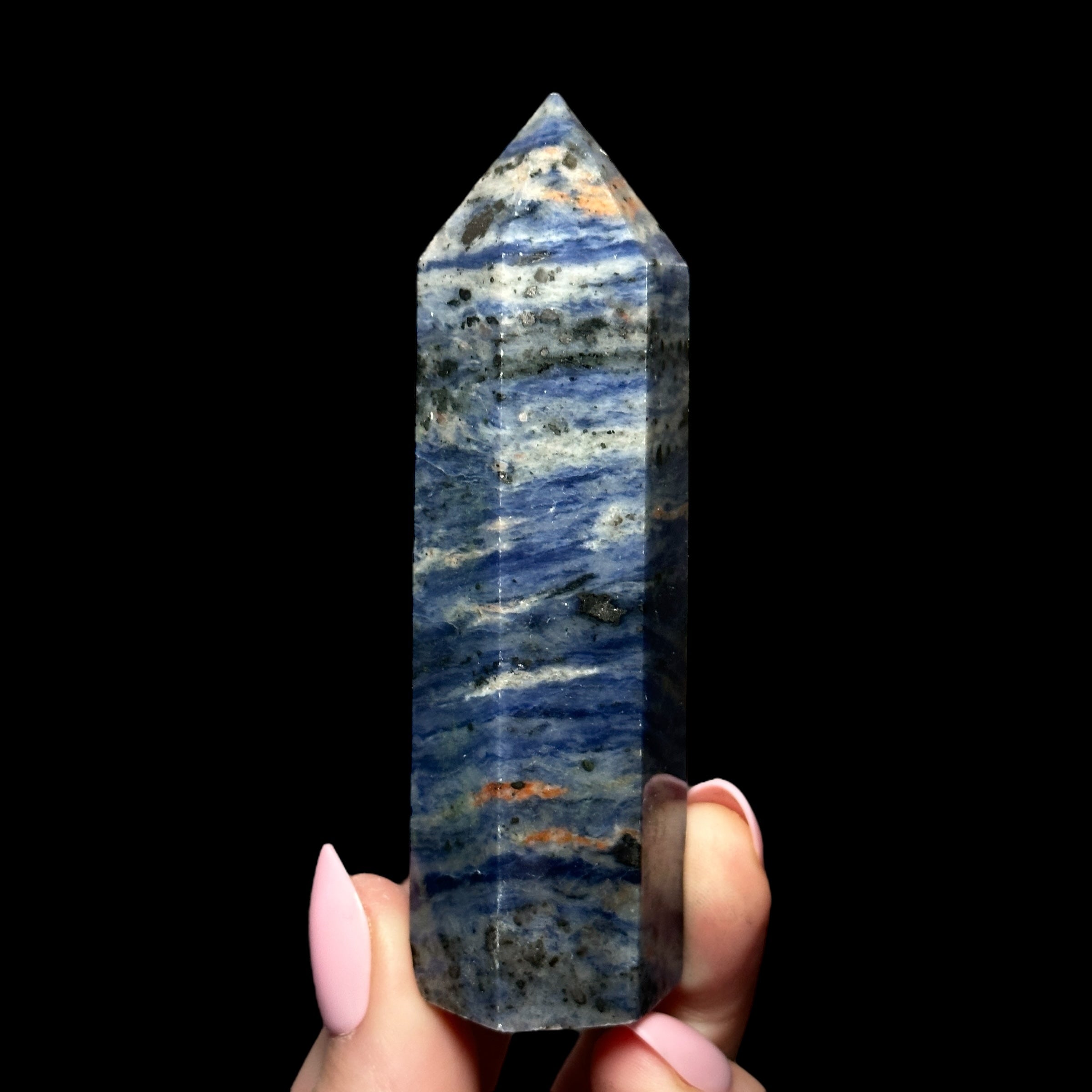 Sunset Sodalite Tower Balance, Intuition, & Emotional Healing