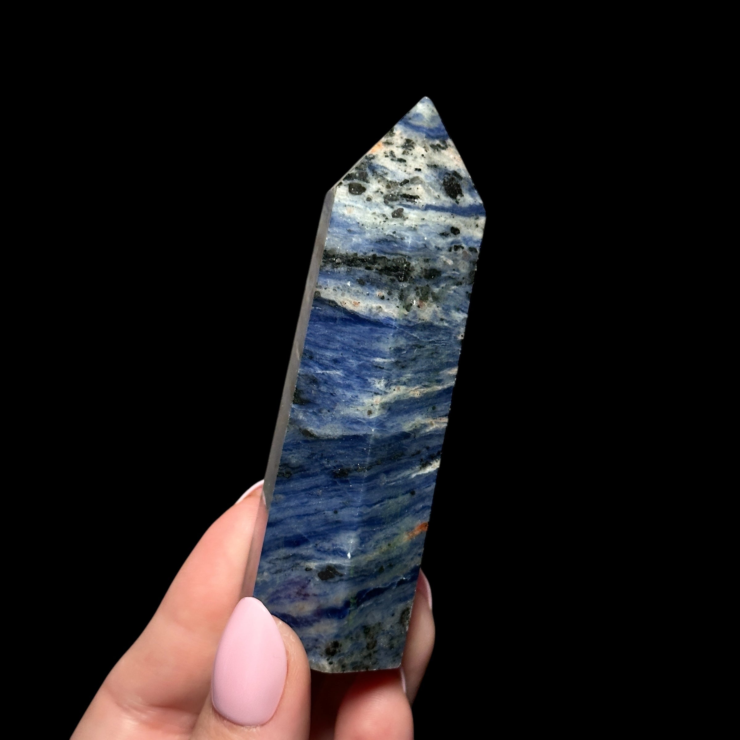 Sunset Sodalite Tower Balance, Intuition, & Emotional Healing