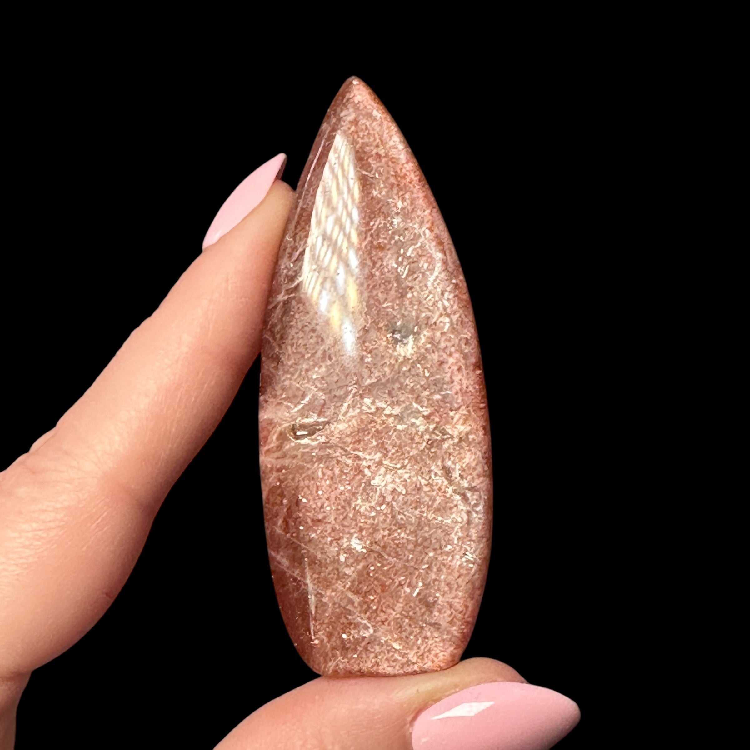 Sunstone with Moonstone Flame for Balance, Vitality, & Emotional Harmony