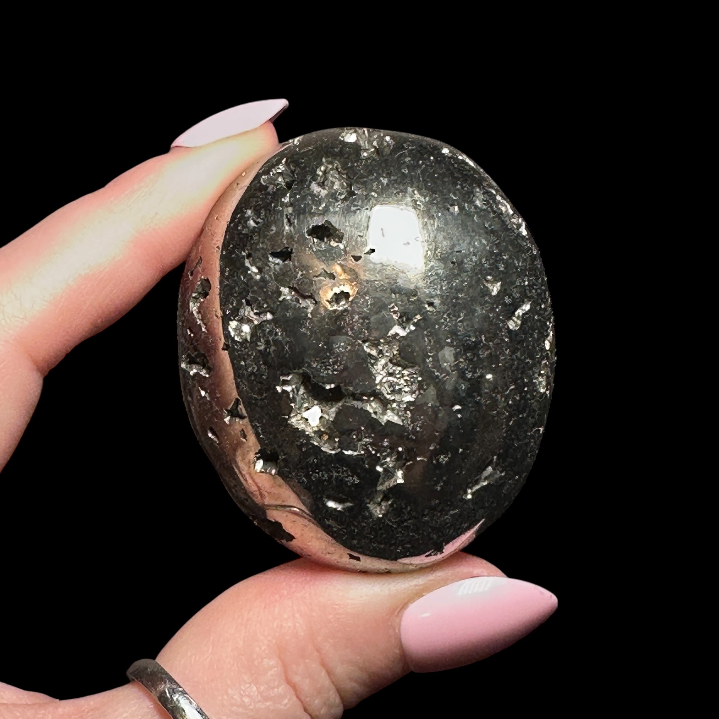 Pyrite Palm Stone | Stock A