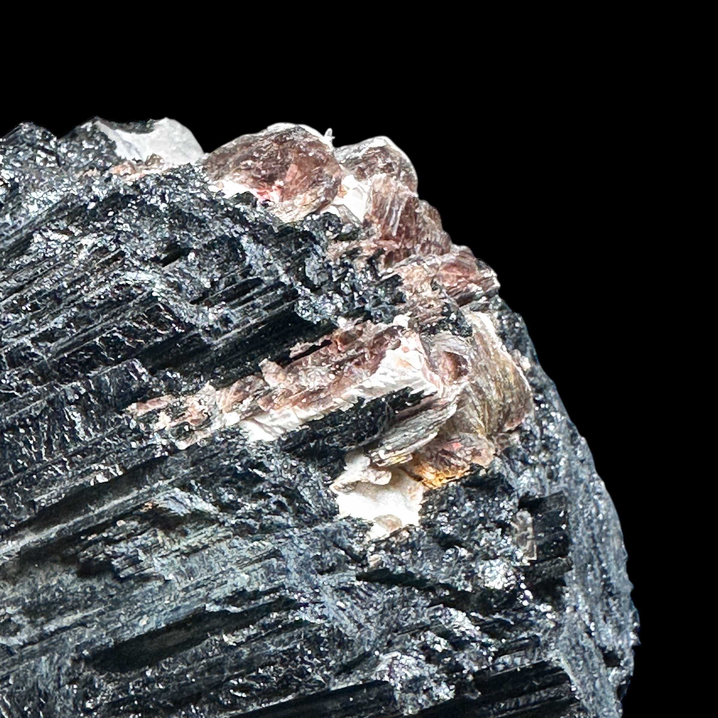 XL Black Tourmaline with Quartz Vein & Mica