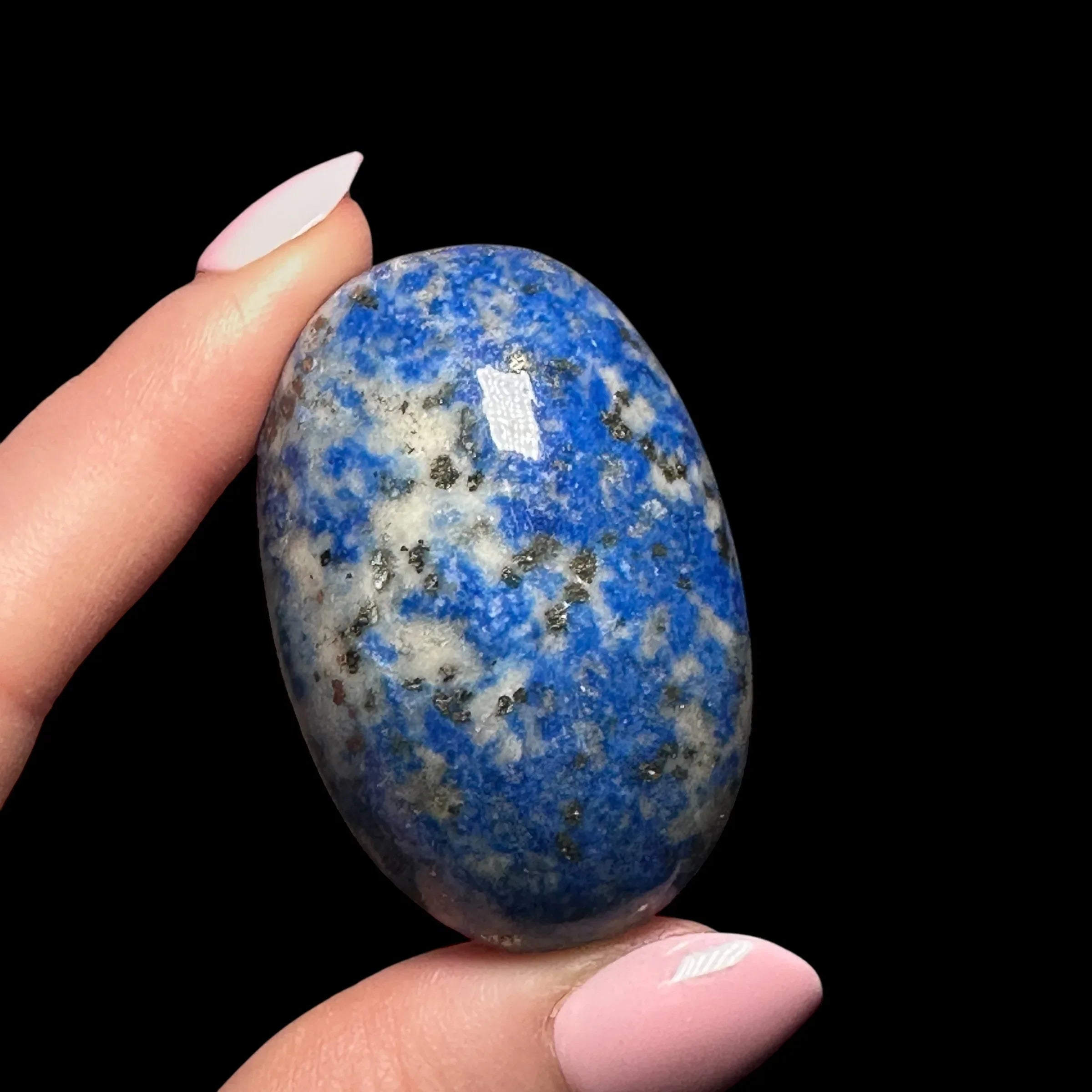 Lapis Lazuli Palm Stone | Stock C - Mooncat Crystals