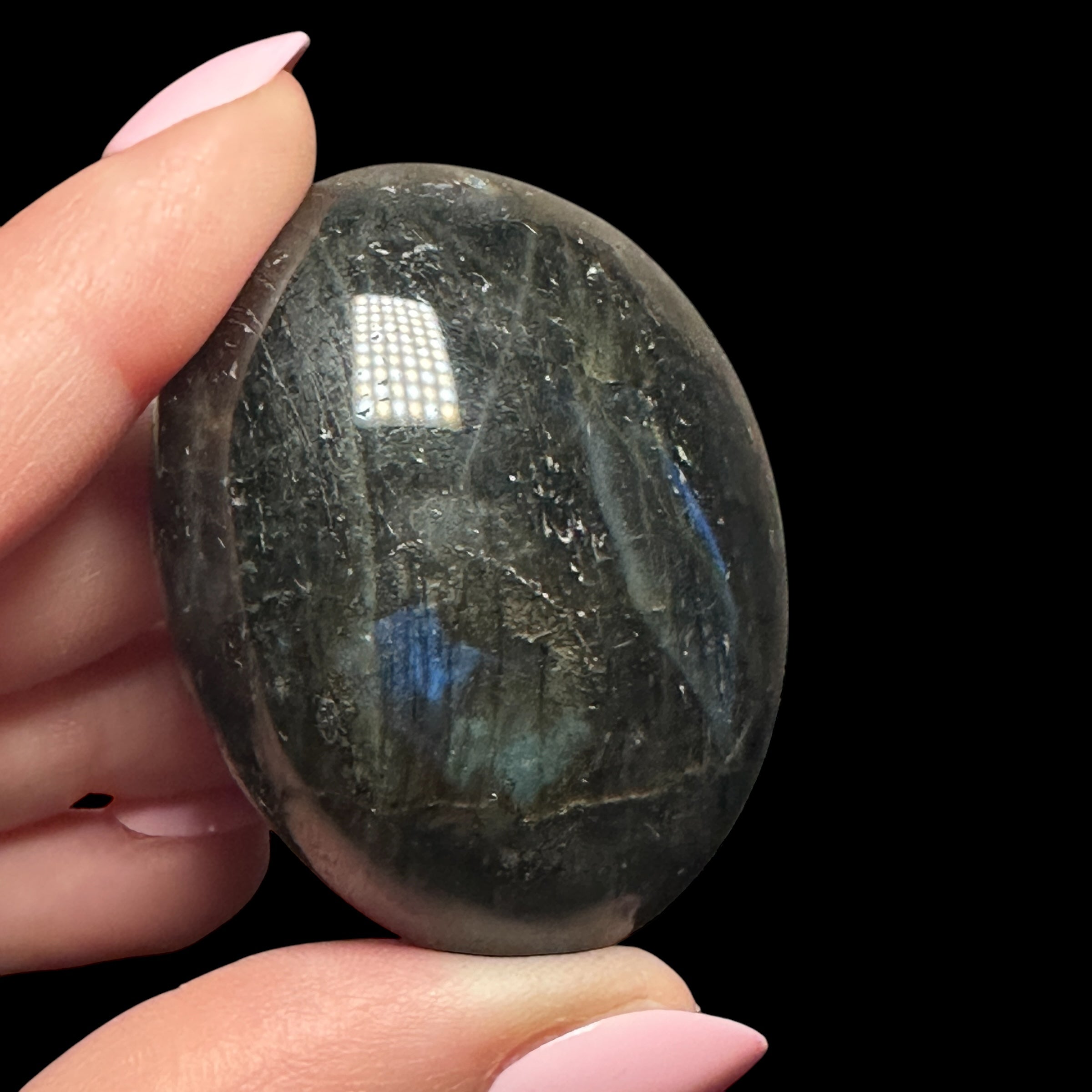 Labradorite Palm Stone for Intuition, Protection, & Transformation | Stock B