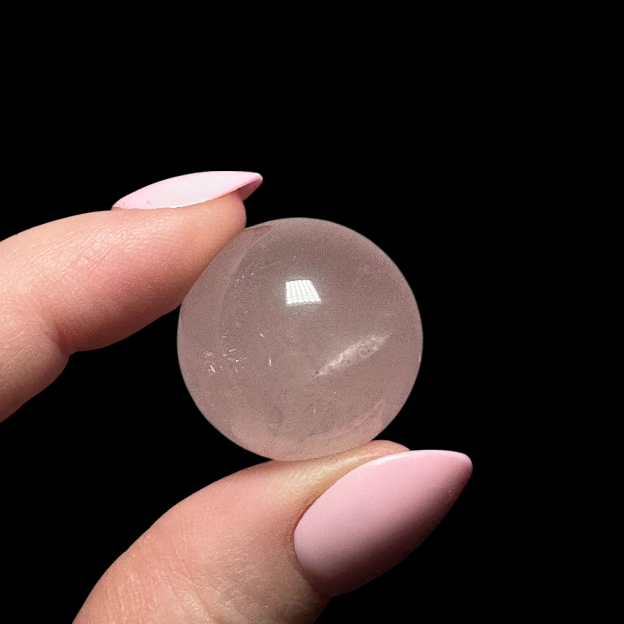 Mini Star Rose Quartz Sphere | Stock A