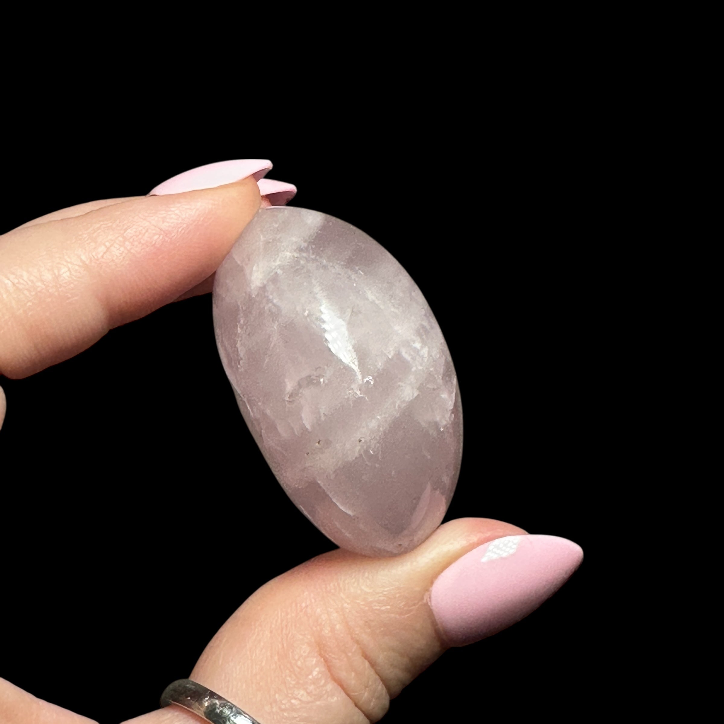 Rose Quartz Palm Stone | Stock A