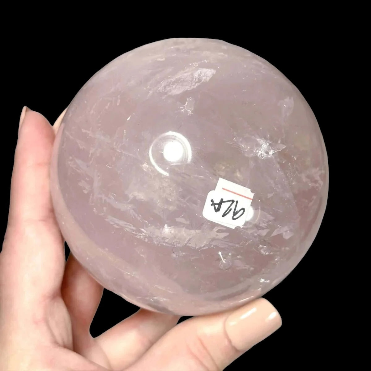LOVE-ATTRACTING:: Gemmy Star Rose Quartz Sphere ~80mm | Stock A