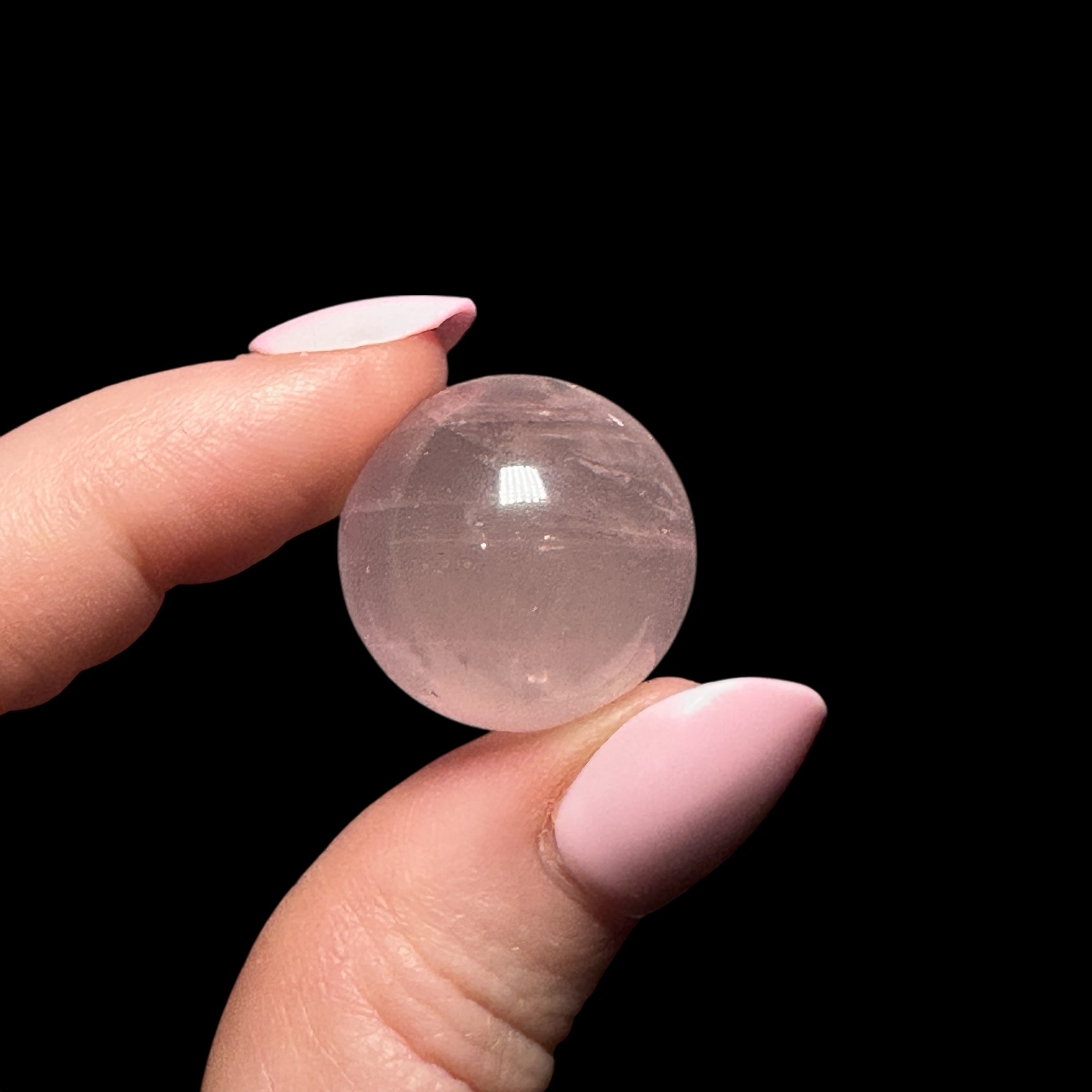 Mini Star Rose Quartz Sphere | Stock B