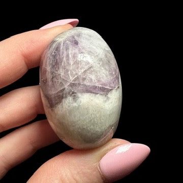 Amethyst & Smoky Quartz Palm Stone | Stock B