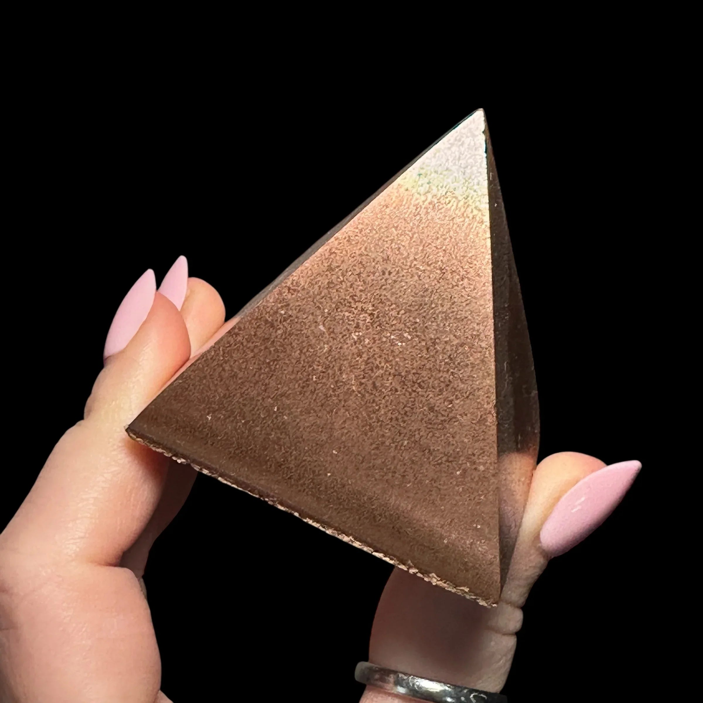 Solid Michigan Copper Pyramid - Mooncat Crystals