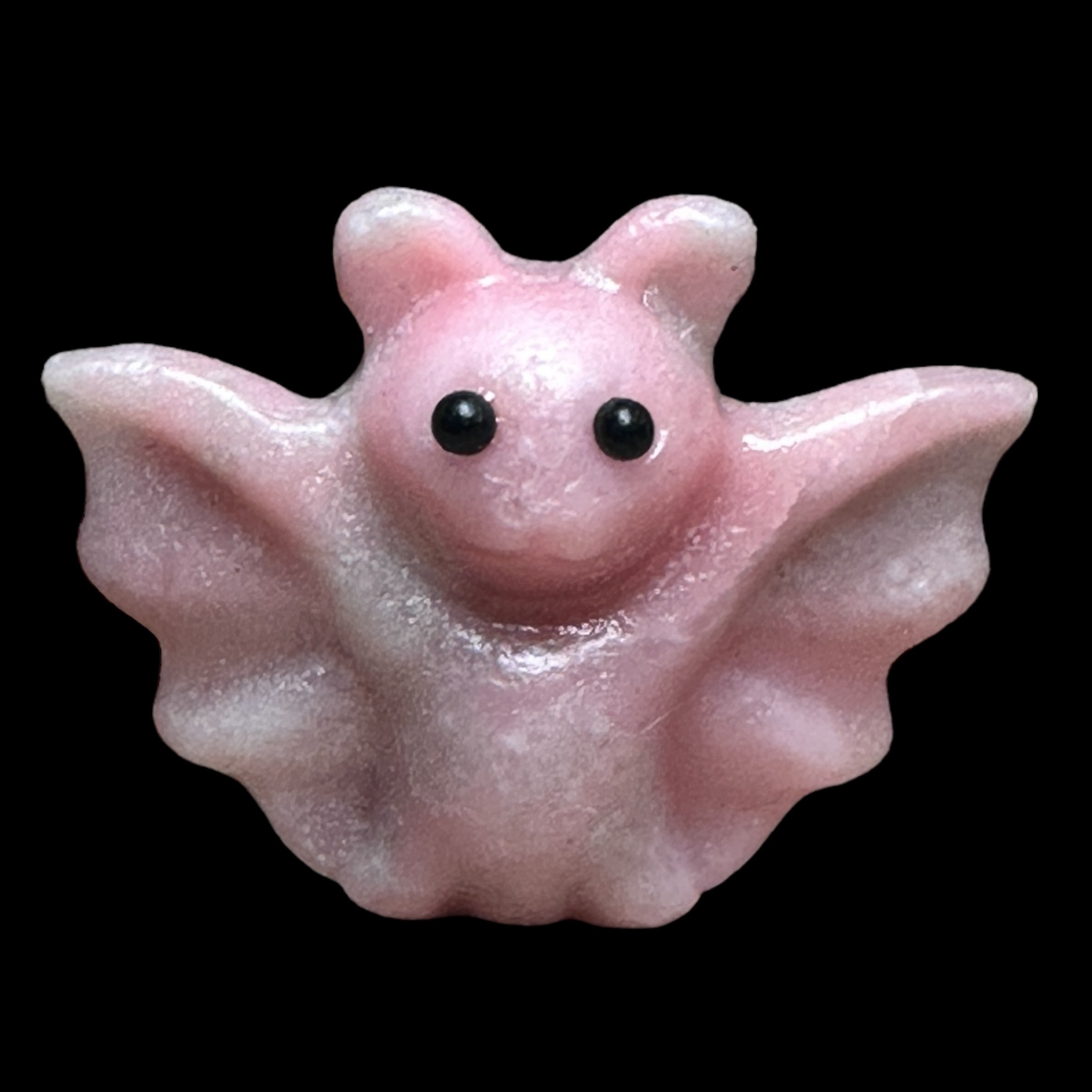 Pink Opal Bat Halloween Carved Crystal