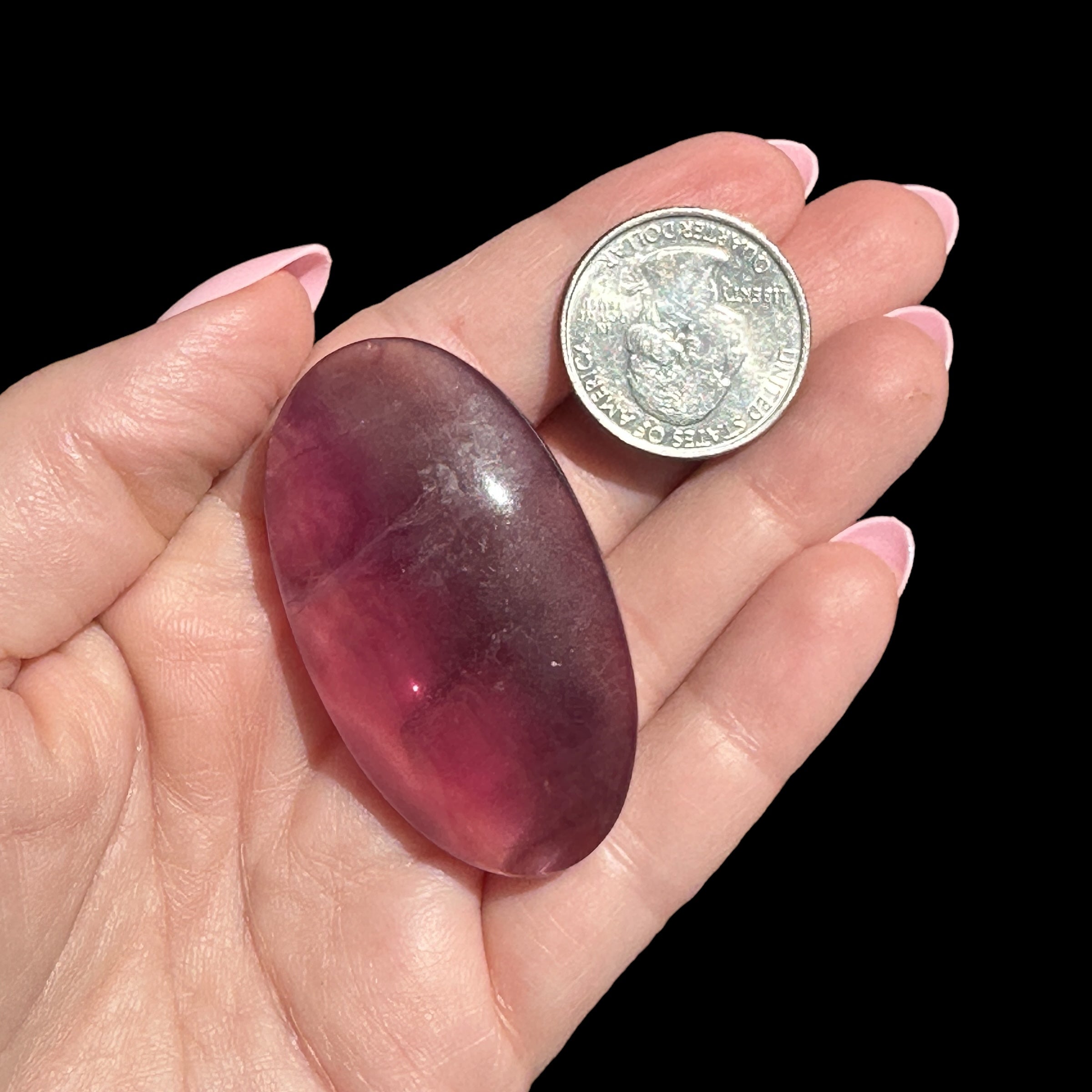 Candy Fluorite Palm Stone for Wisdom and Clear Thinking | Stock B