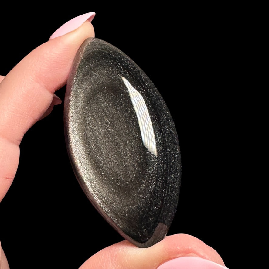 Silver Sheen Obsidian (Drilled) for Protection, Insight, & Manifestation