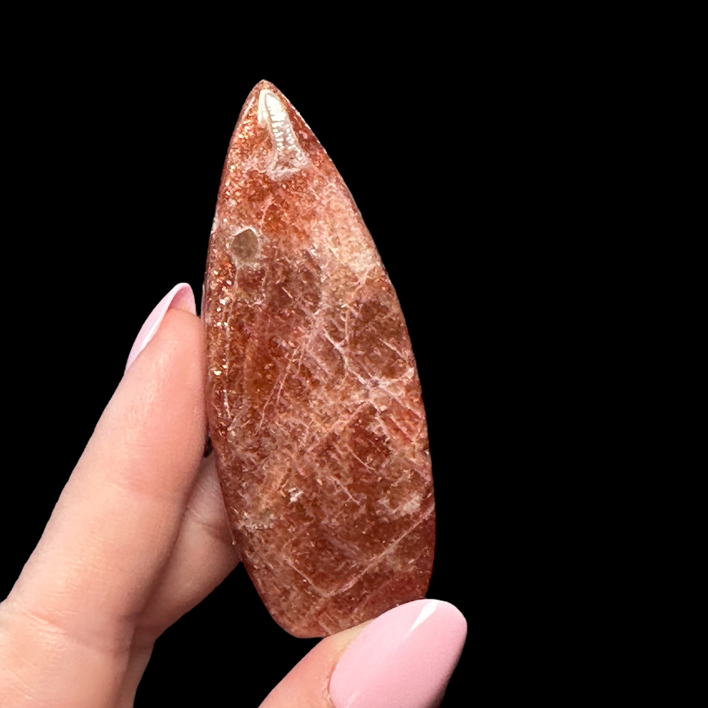 Sunstone with Moonstone Flame for Balance, Vitality, & Emotional Harmony