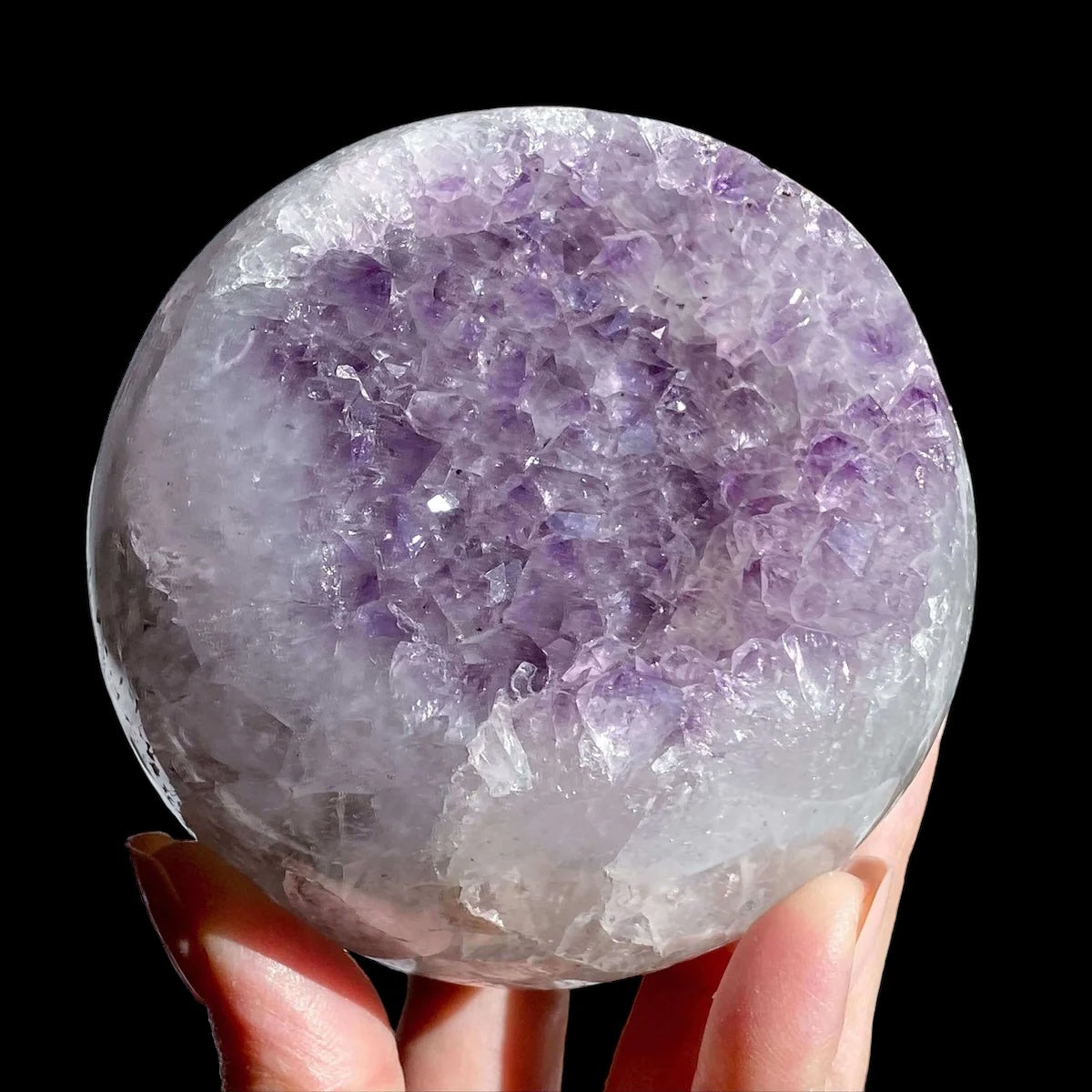 Amethyst Geode Sphere for Balance and Intuition | Stock J Mooncat Crystals