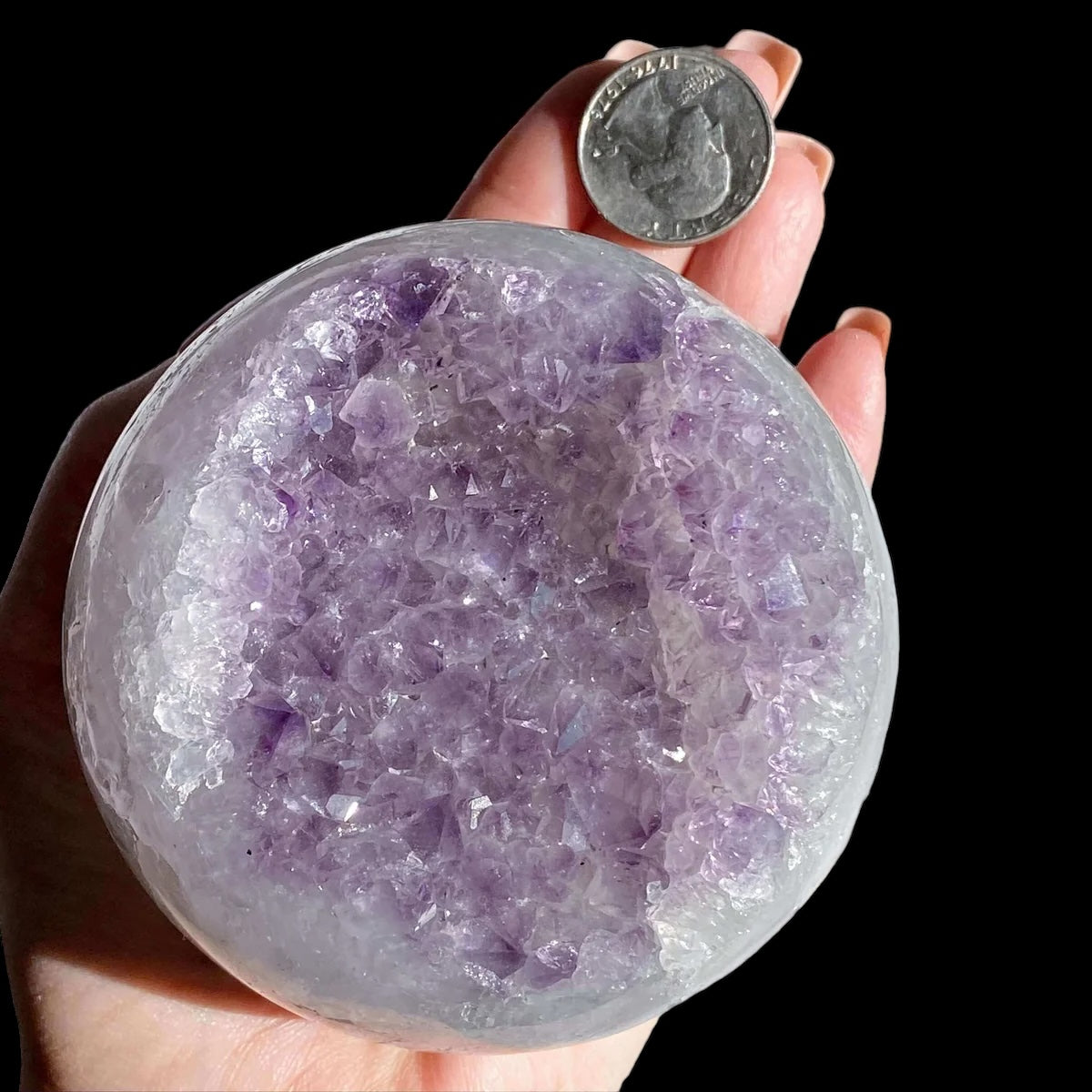 Amethyst Geode Sphere for Balance and Intuition | Stock J Mooncat Crystals