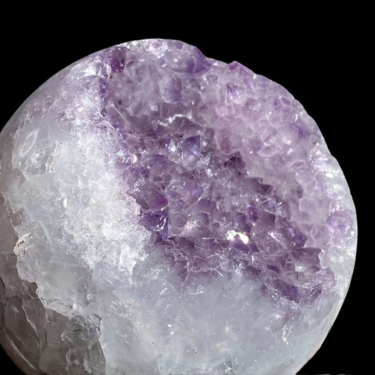 Amethyst Geode Sphere for Balance and Intuition | Stock J Mooncat Crystals