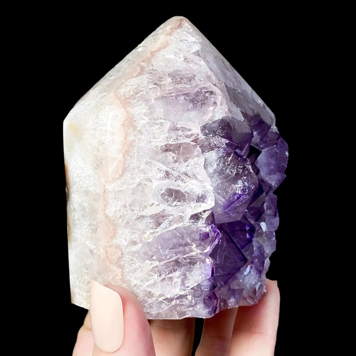 Amethyst Geode Tower for Balance and Intuition | Stock G Mooncat Crystals