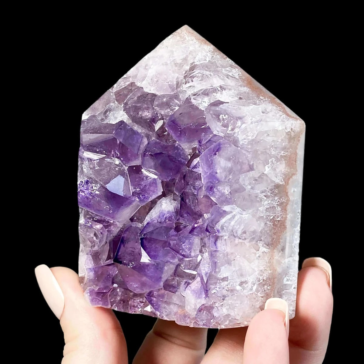 Amethyst Geode Tower for Balance and Intuition | Stock G Mooncat Crystals