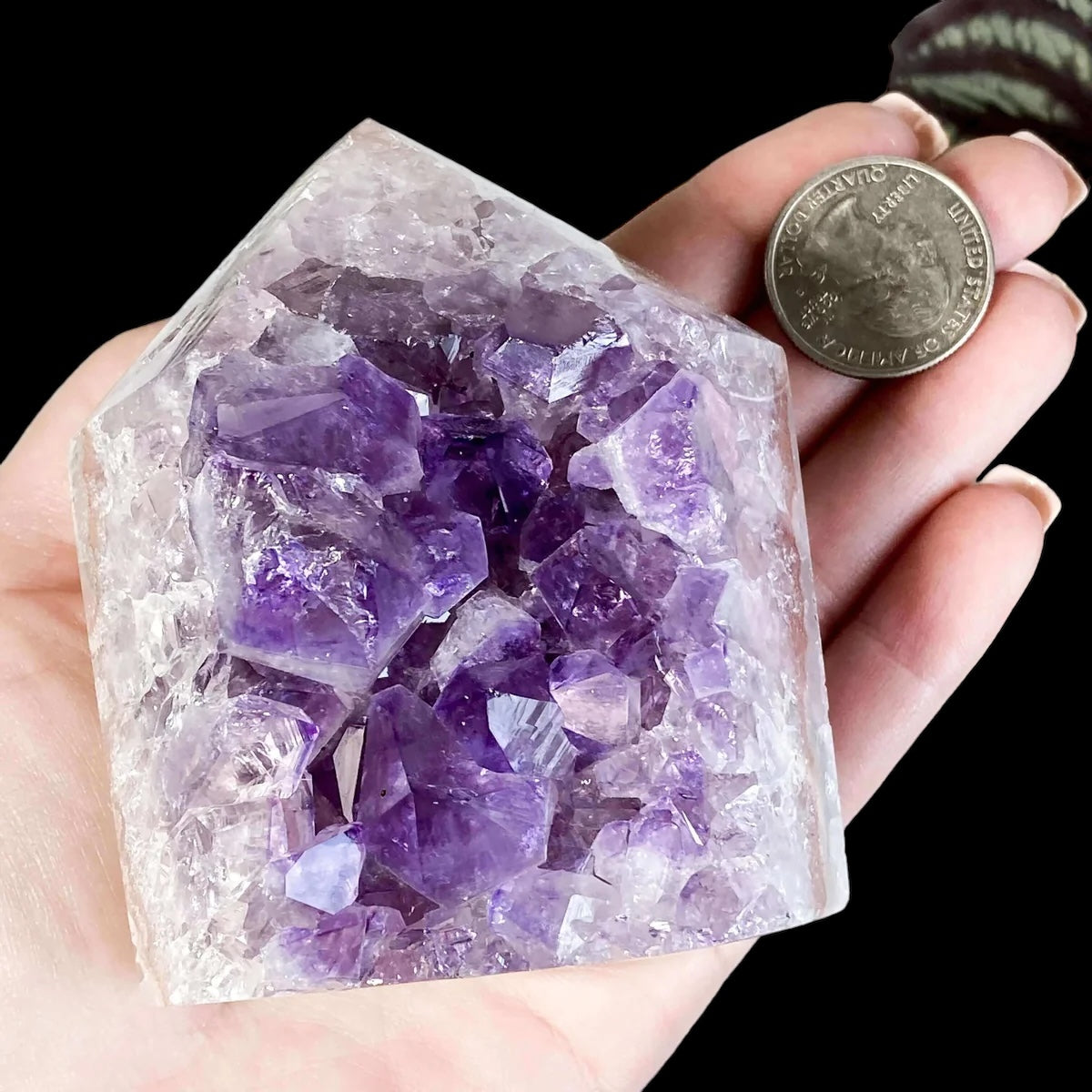 Amethyst Geode Tower for Balance and Intuition | Stock G Mooncat Crystals