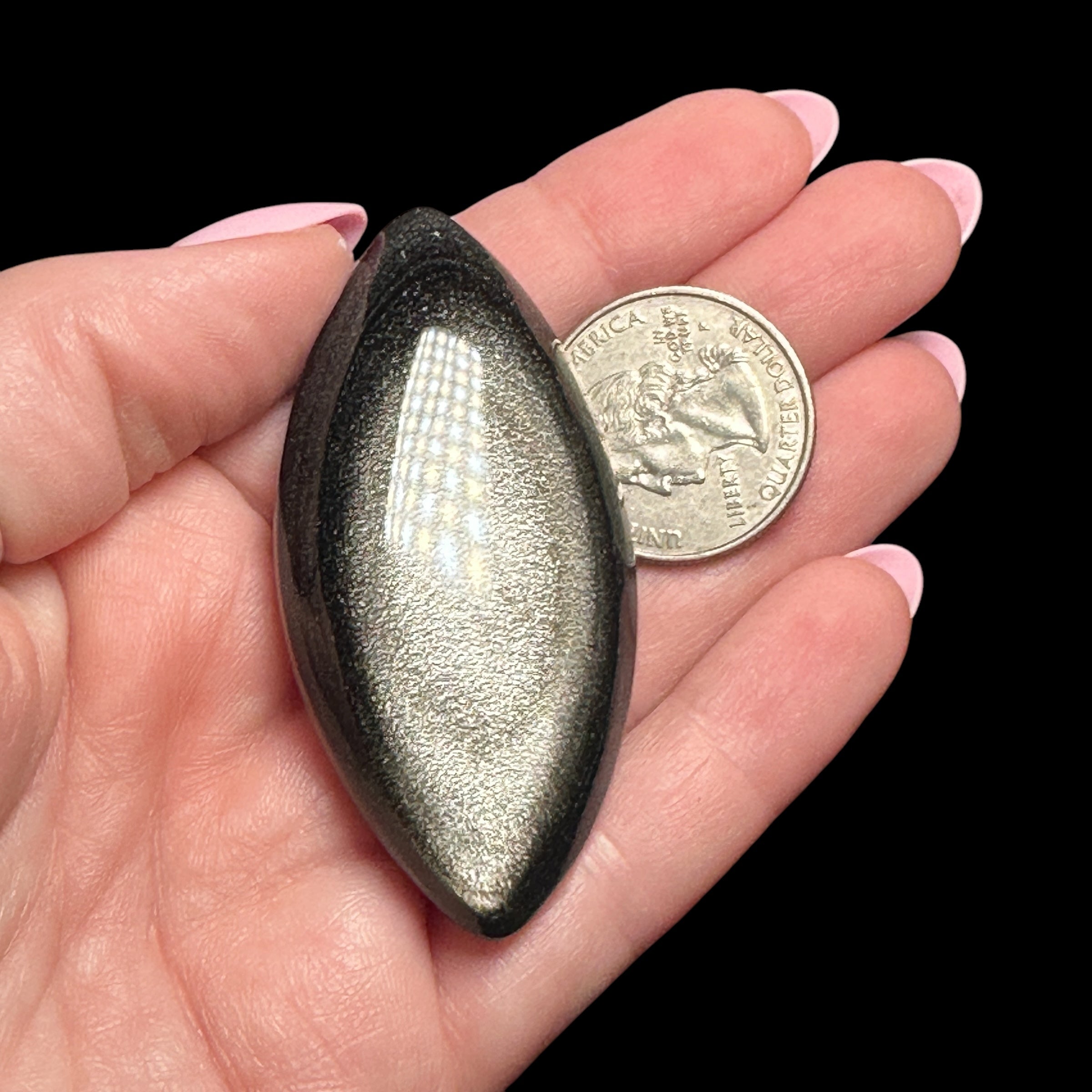 Silver Sheen Obsidian (Drilled) for Protection, Insight, & Manifestation