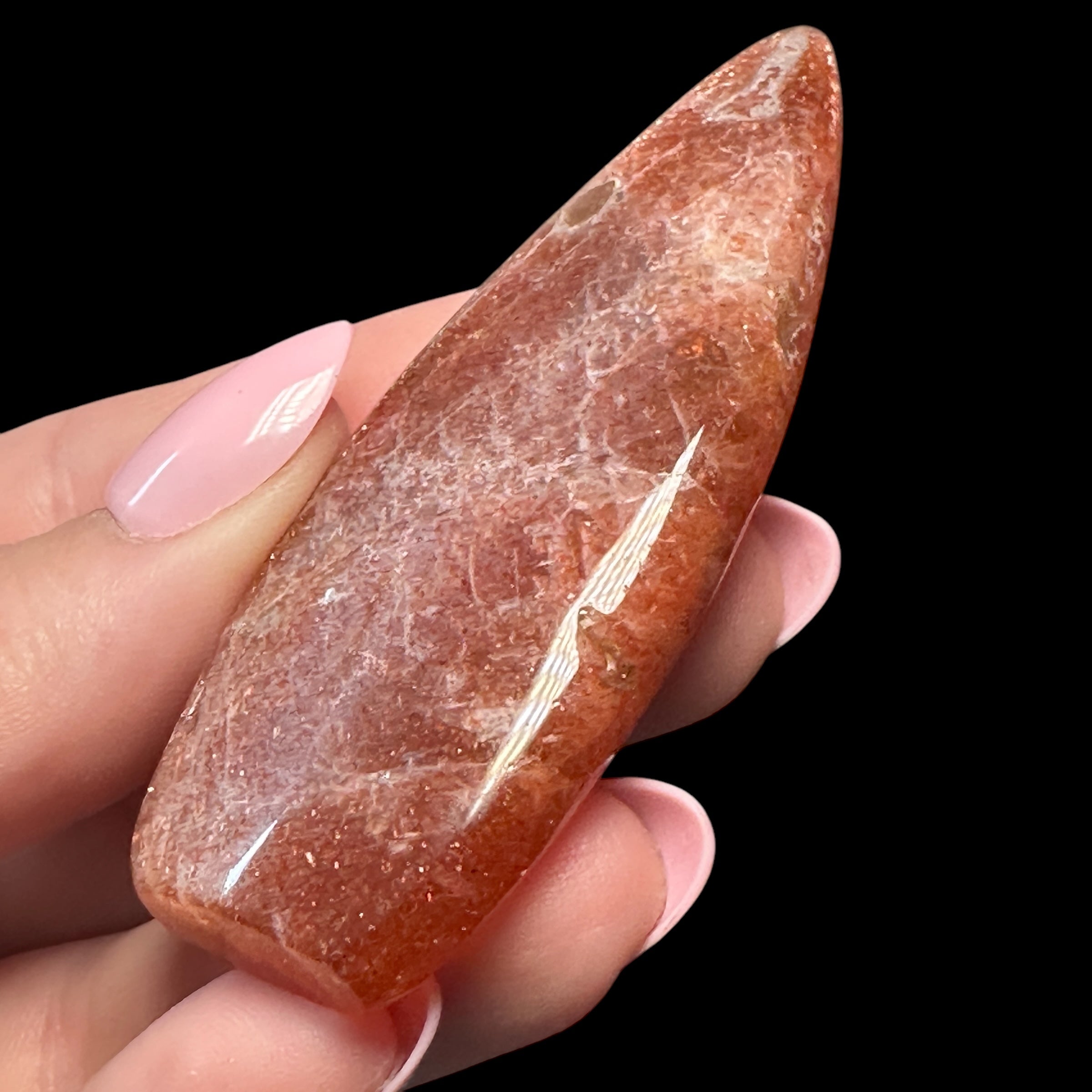 Sunstone with Moonstone Flame for Balance, Vitality, & Emotional Harmony