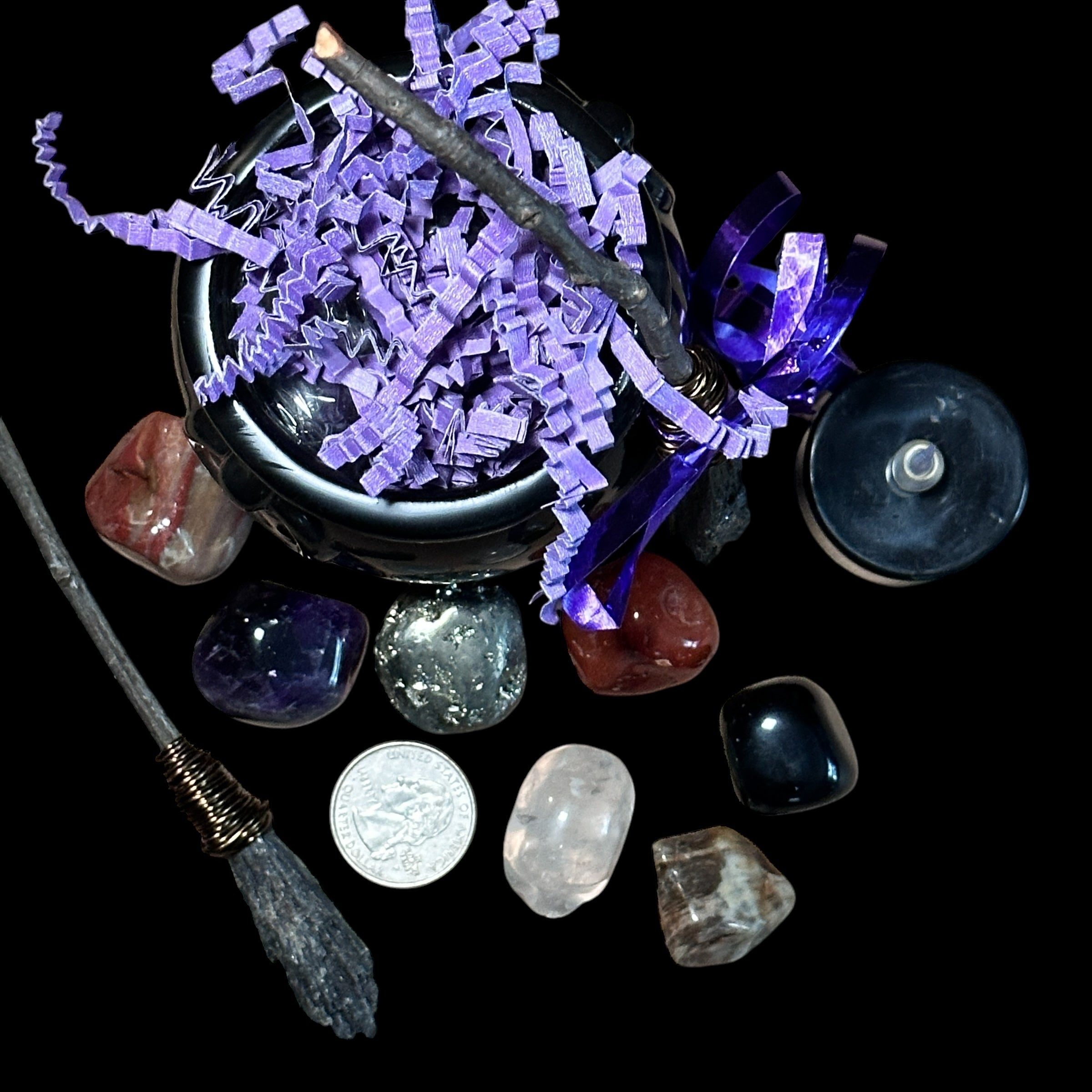 Crystal Cauldron 10 Piece Crystal Set for Magic and Manifestation