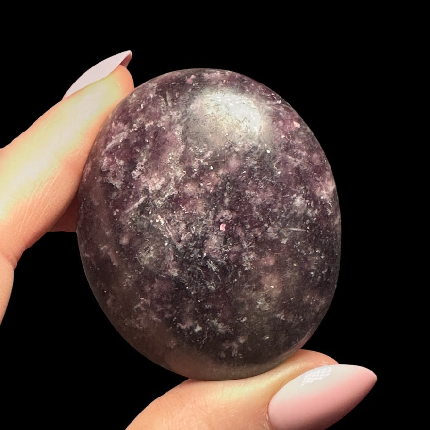 Lepodolite Palm Stone