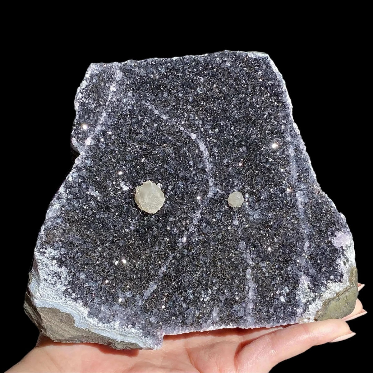 GROUNDING + ELEVATING:: Black Amethyst Geode | Stock K