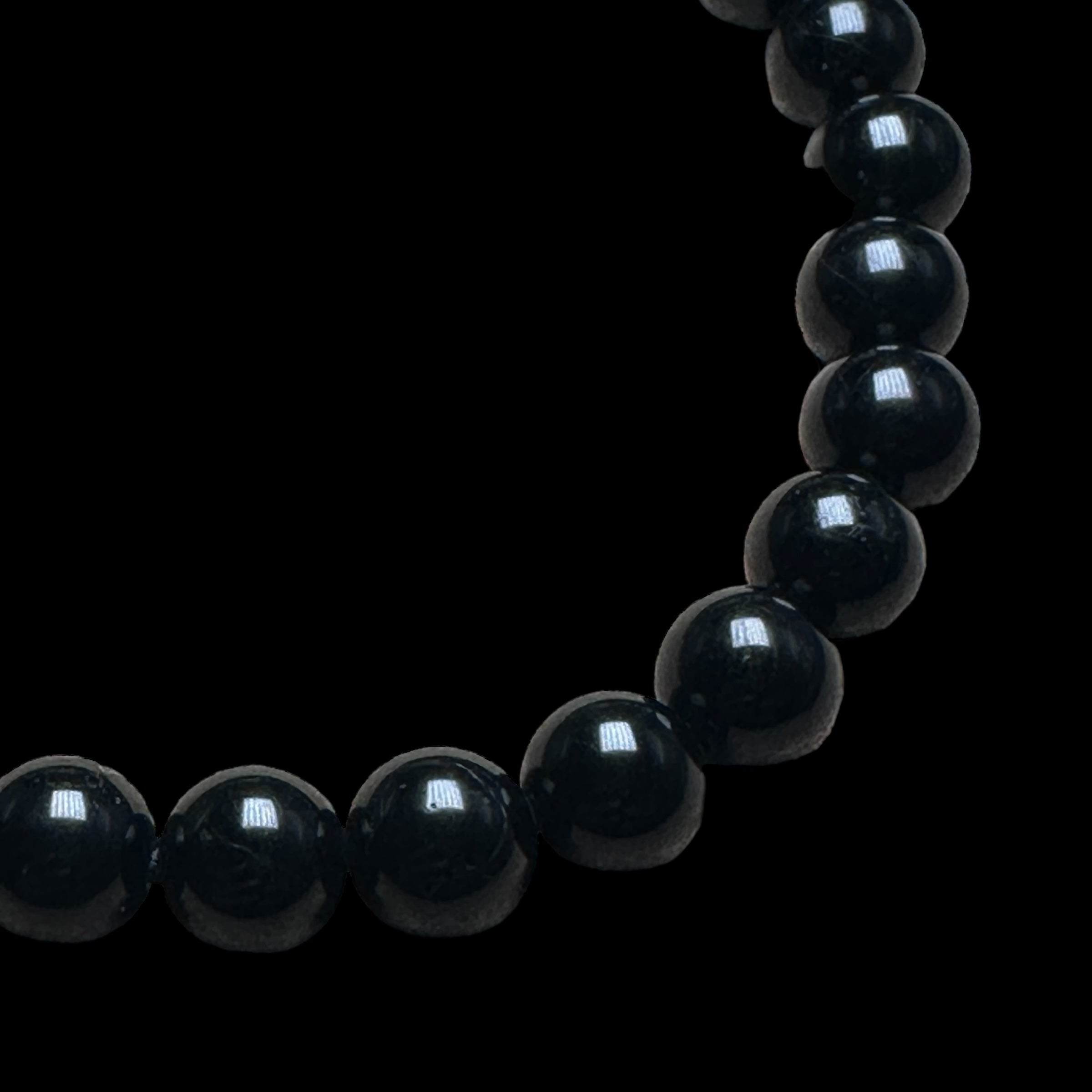 Black Tourmaline Bracelet for Grounding and Protection Mooncat Crystals