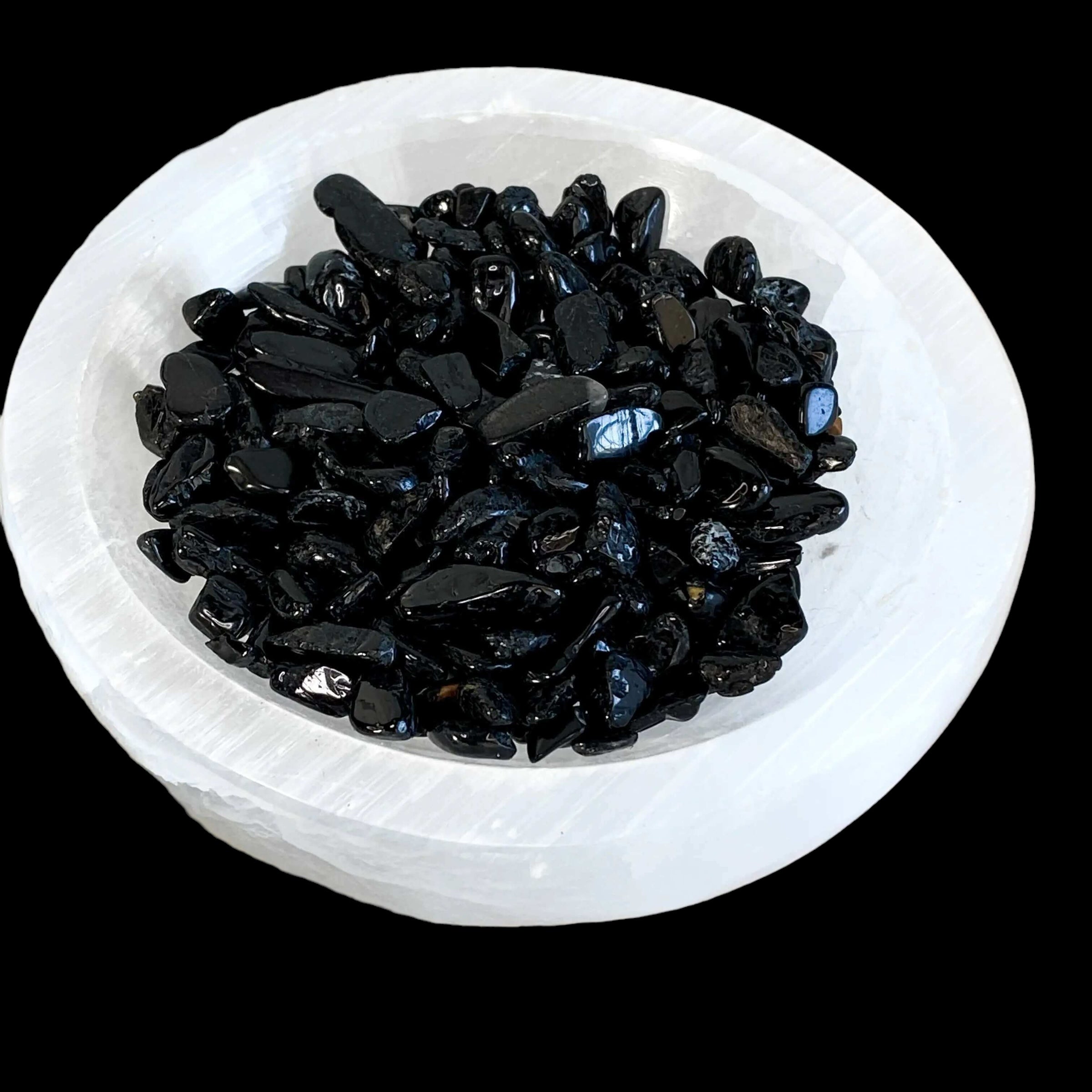 Black Tourmaline Chips for Protection + Balance (Extra Mini) Mooncat Crystals