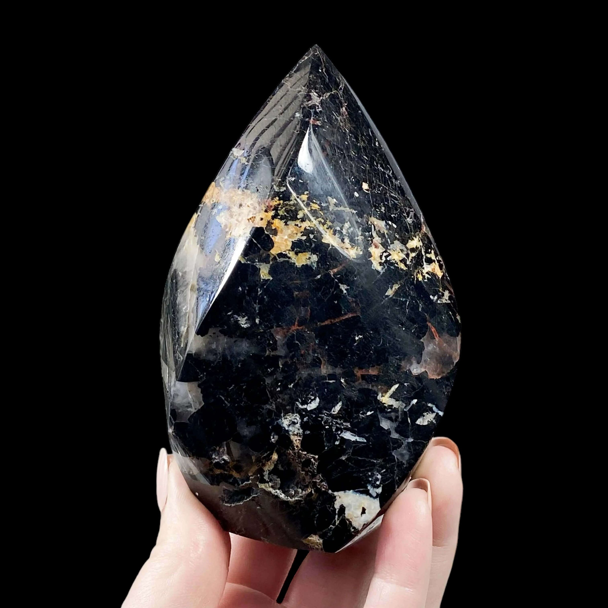 Black Tourmaline Flame for Protection + Balance | Stock B Mooncat Crystals