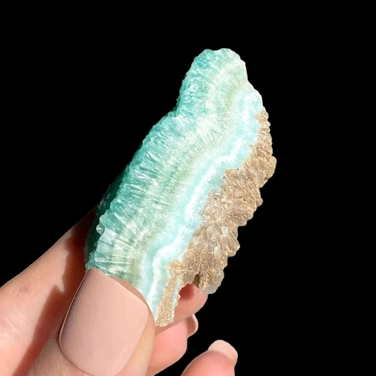 Blue Aragonite for Communication and Emotional Healing | Stock X Mooncat Crystals