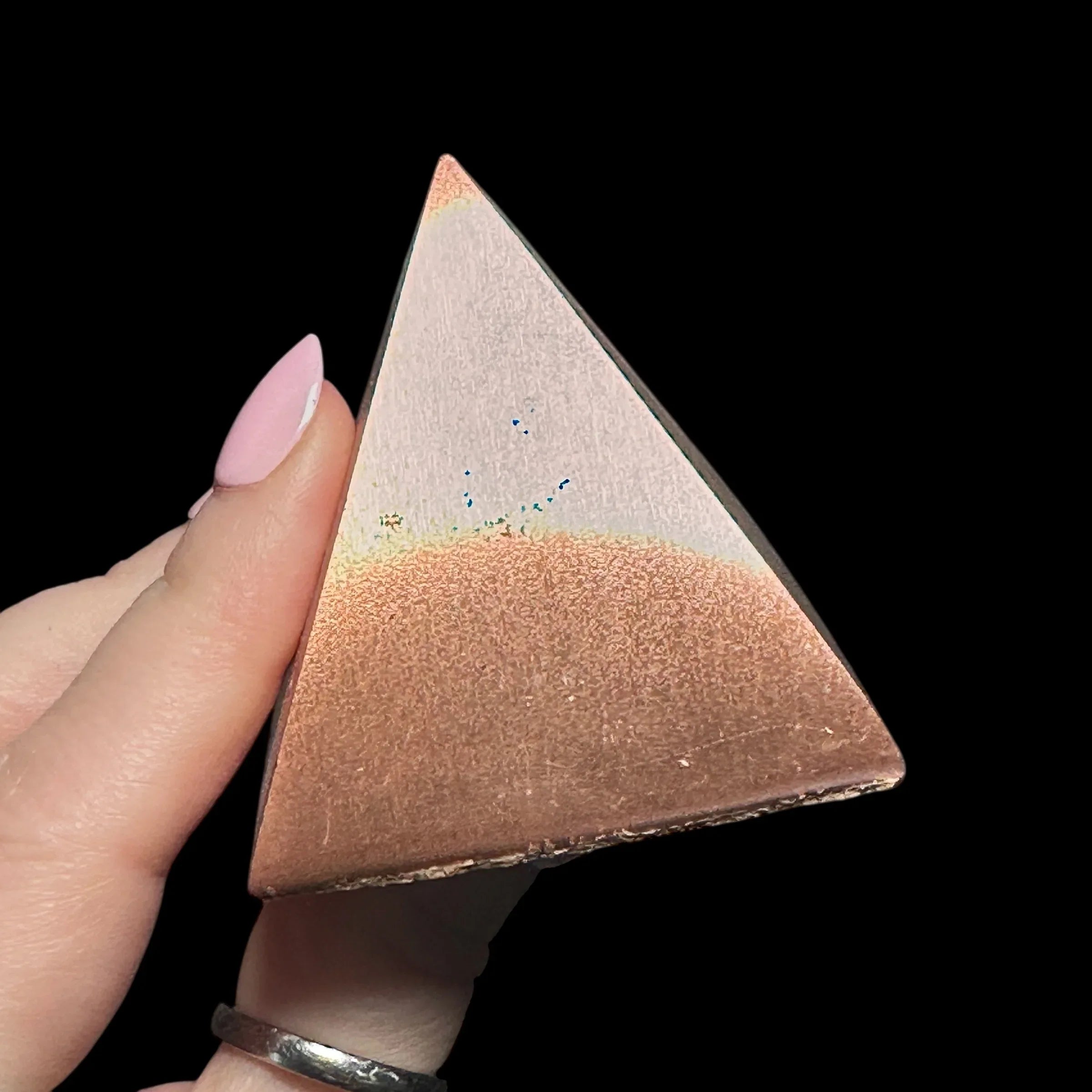 Solid Michigan Copper Pyramid - Mooncat Crystals
