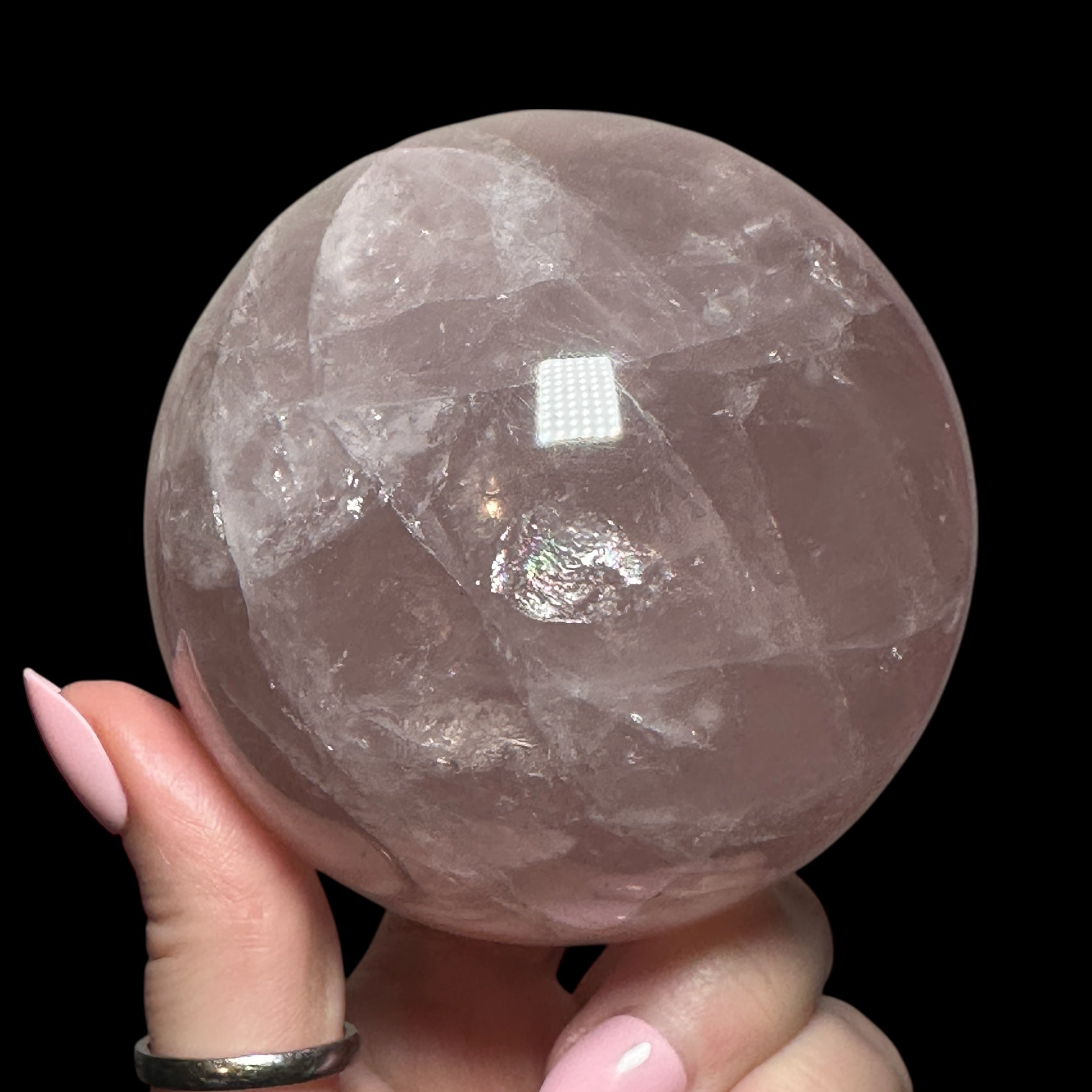 Star Rose Quartz Sphere | Stock B