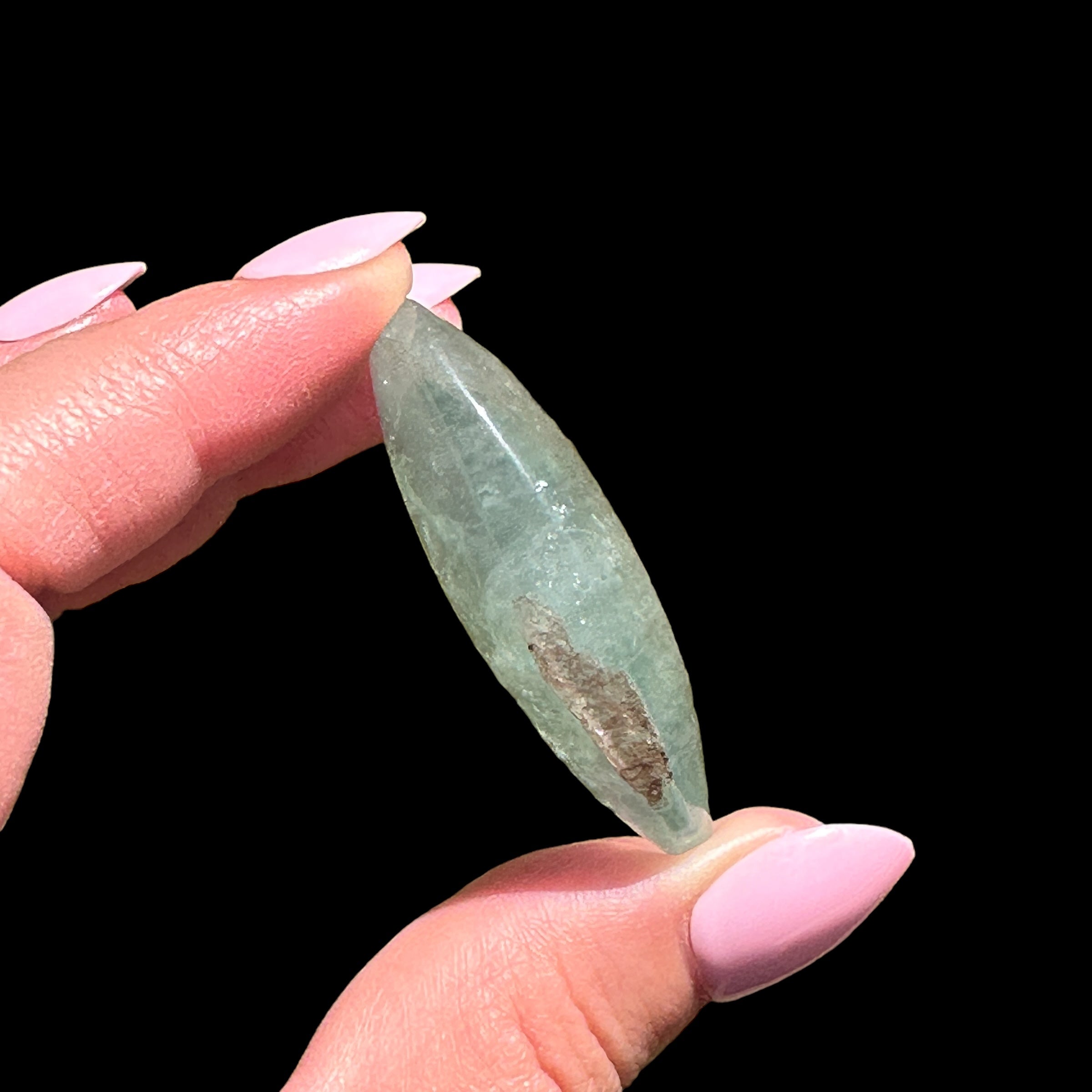 Candy Fluorite Palm Stone for Wisdom and Clear Thinking | Stock A Mooncat Crystals