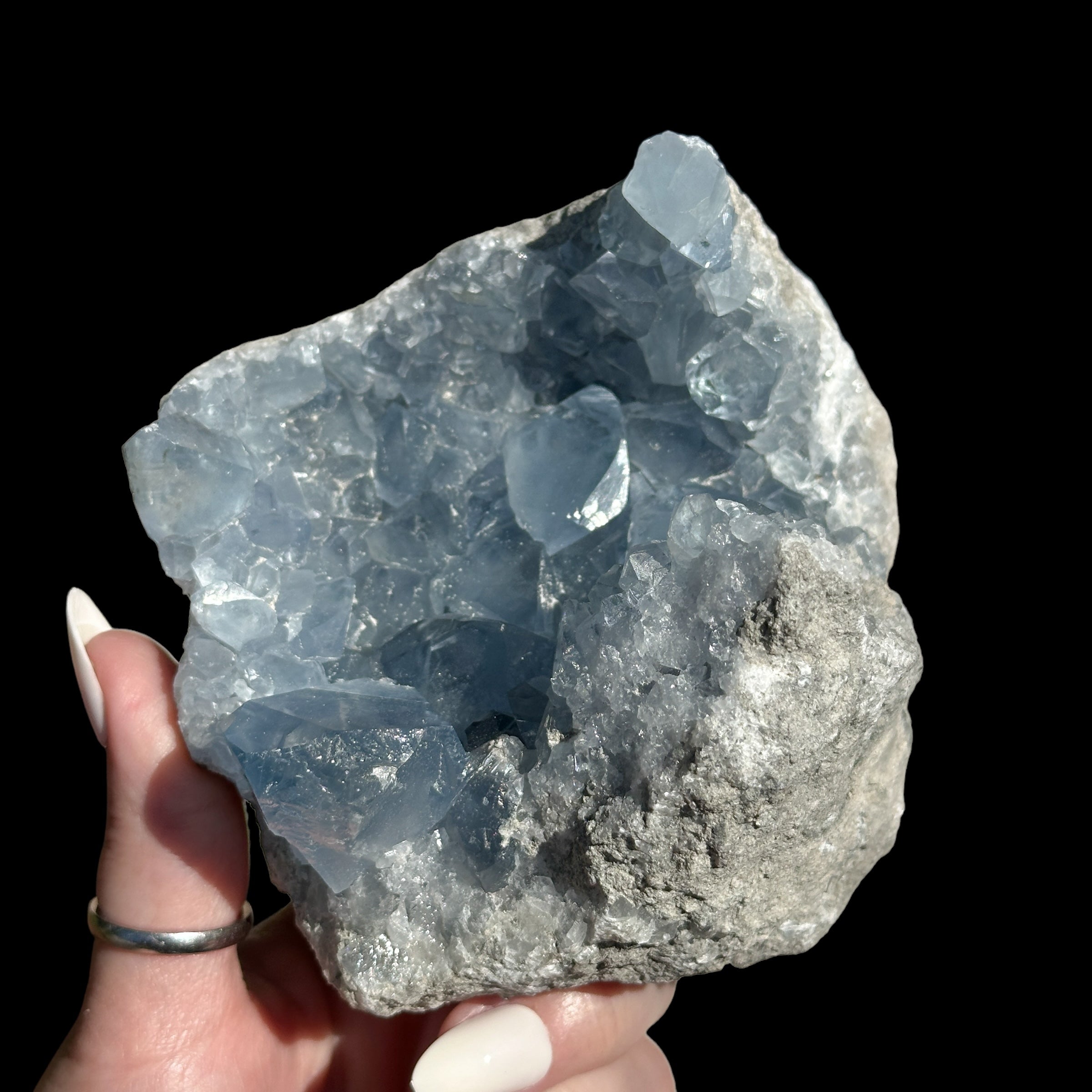 Celestite Geode for Peace and Clarity Mooncat Crystals