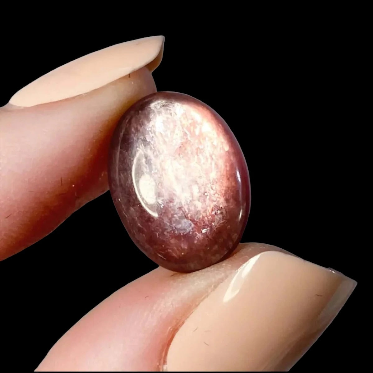 CALMING + STABILIZING:: Flashy Gem Lepidolite Flat-Back Cabochon | Intuitive Select