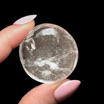 Clear Quartz Palm Stone | Stock A