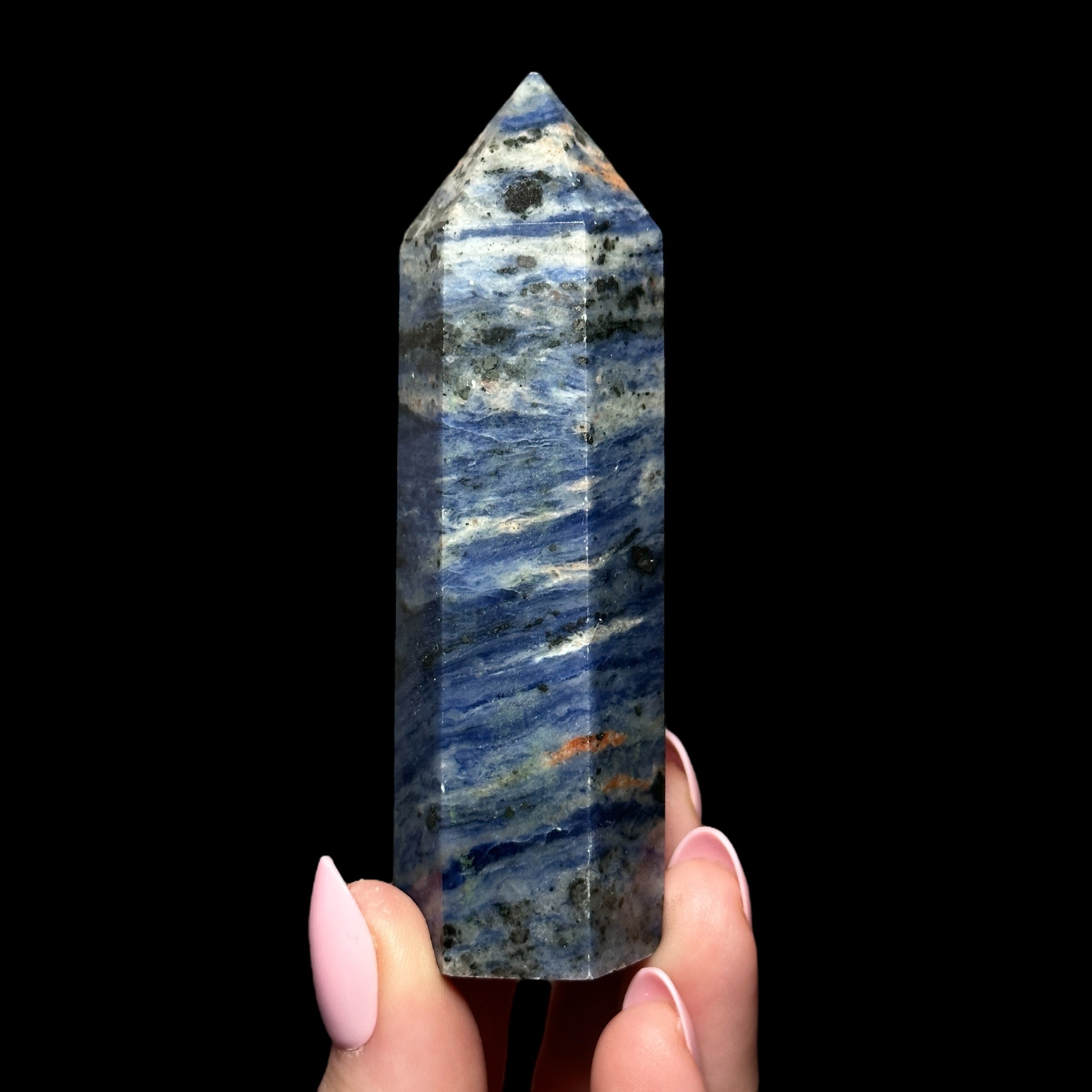 Sunset Sodalite Tower Balance, Intuition, & Emotional Healing