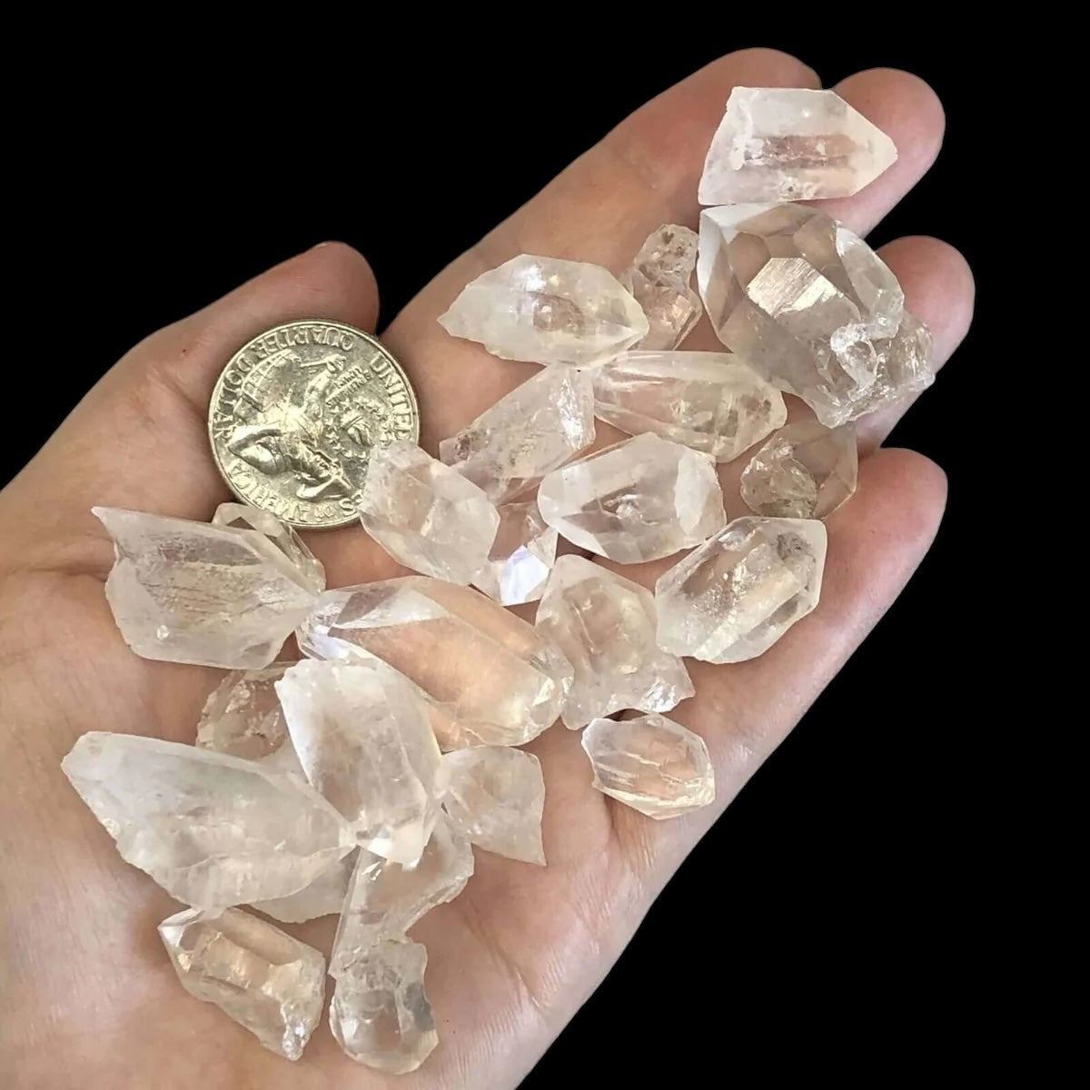 CLEARS THE MIND + AMPLIFIES INTENTIONS:: Natural Quartz Points (Brazil) | Approx. 100grams