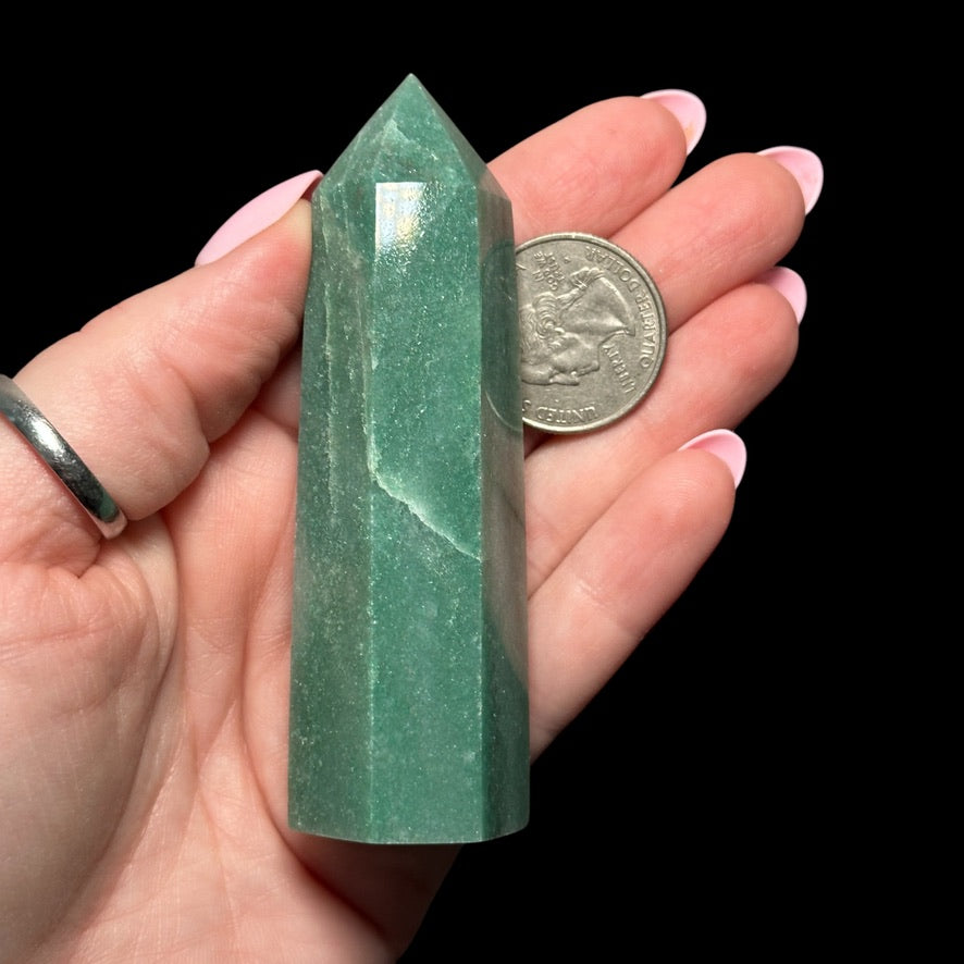 Green Aventurine Tower for Prosperity, Growth, & Emotional Balance