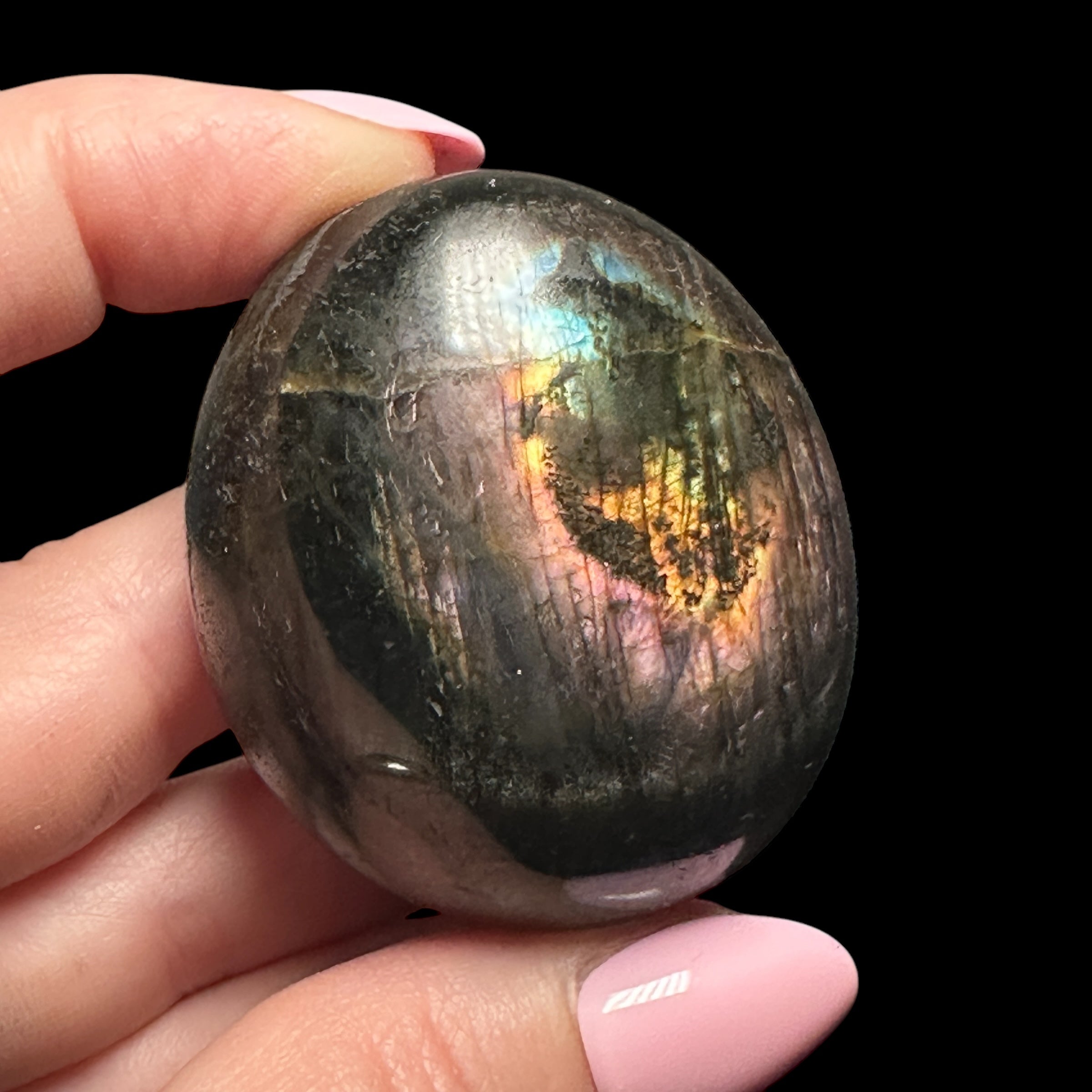 Labradorite Palm Stone for Intuition, Protection, & Transformation | Stock B