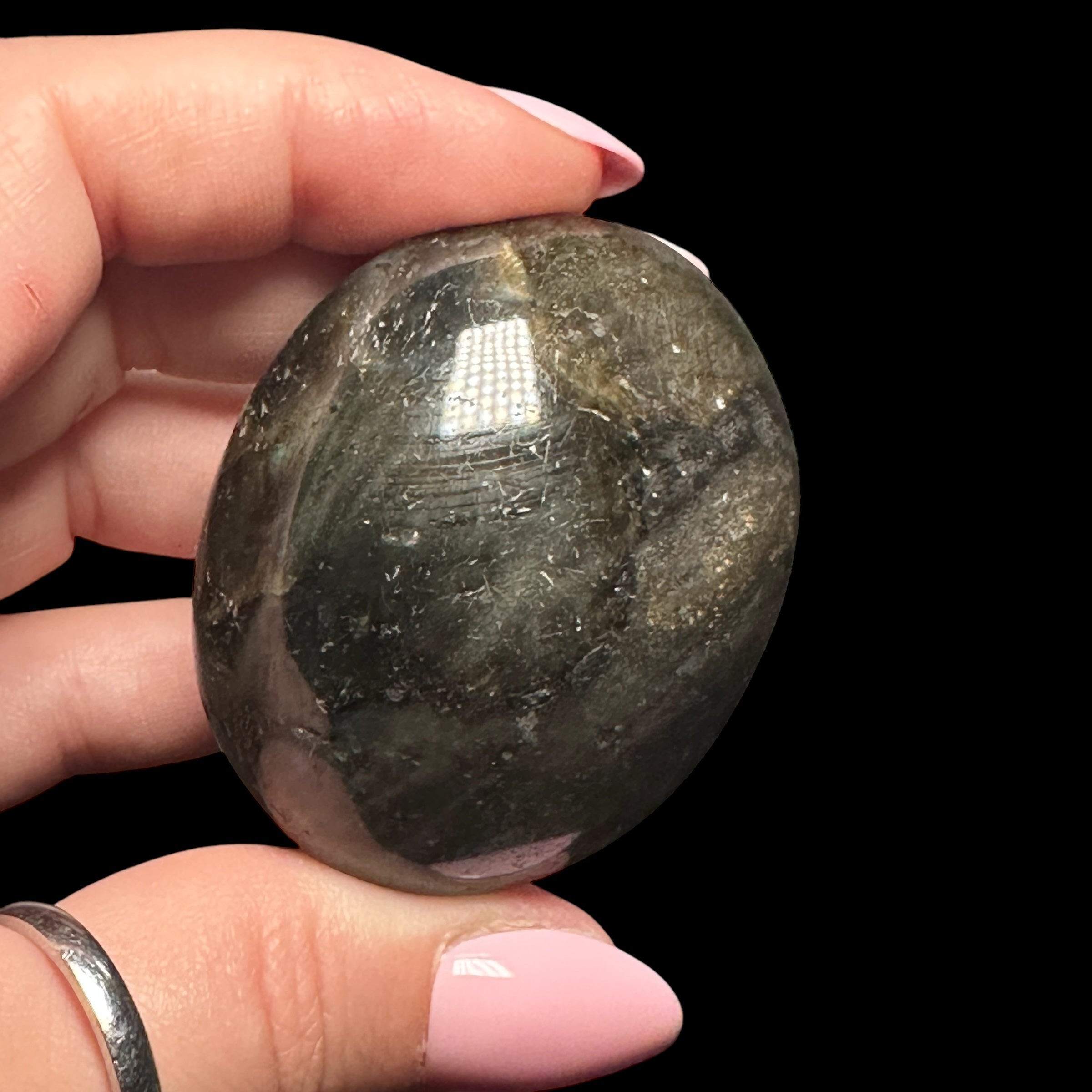 Labradorite Palm Stone for Intuition, Protection, & Transformation | Stock A