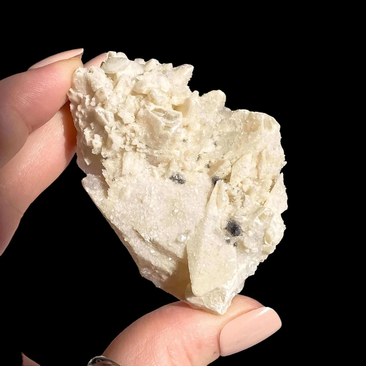 Druzy Pink Danburite with Calcite for Spiritual Connection and Emotional Healing | Stock DD Mooncat Crystals