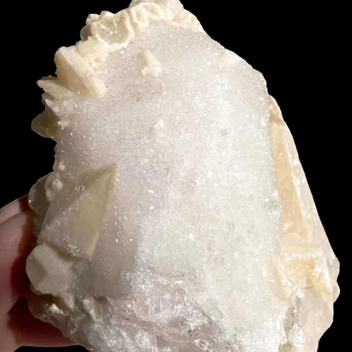 Druzy Pink Danburite with Calcite for Spiritual Connection and Emotional Healing | Stock DD Mooncat Crystals