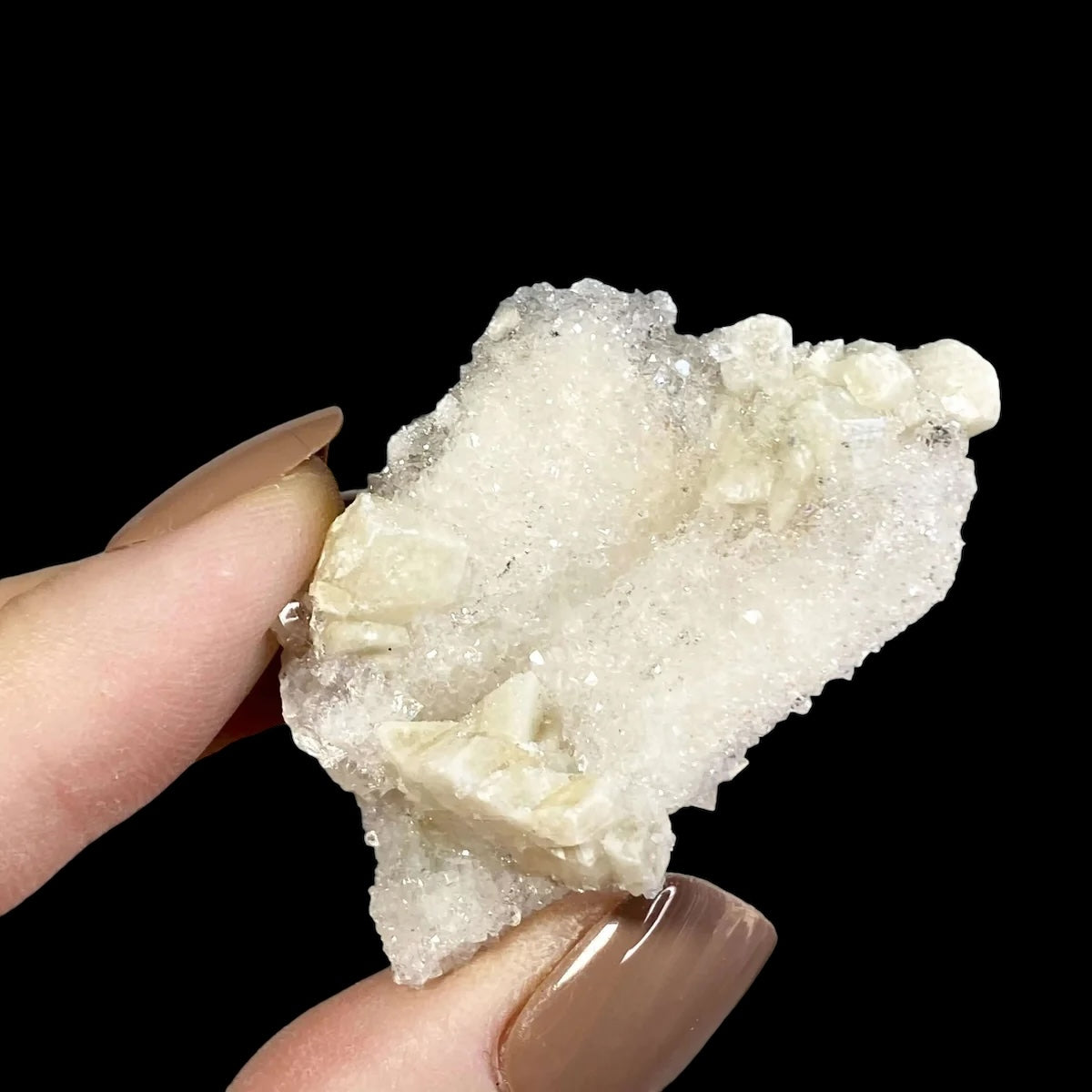 Druzy Pink Danburite with Calcite for Spiritual Connection and Emotional Healing | Stock E Mooncat Crystals