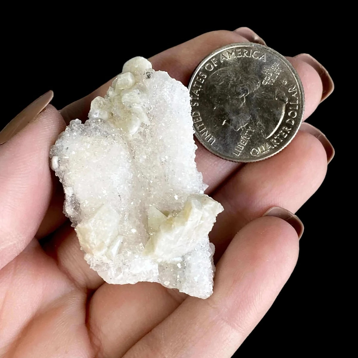 Druzy Pink Danburite with Calcite for Spiritual Connection and Emotional Healing | Stock E Mooncat Crystals